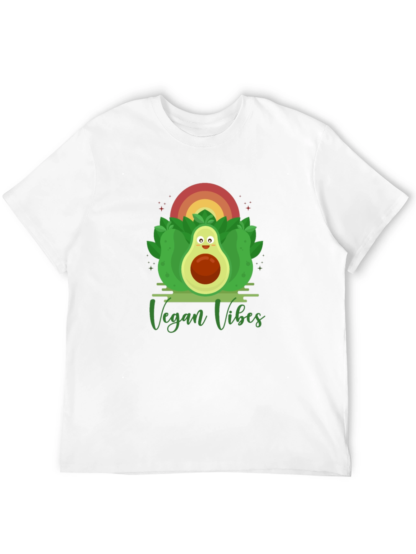 Black Vegan Vibes Graphic Tee - Avocado Design view 12