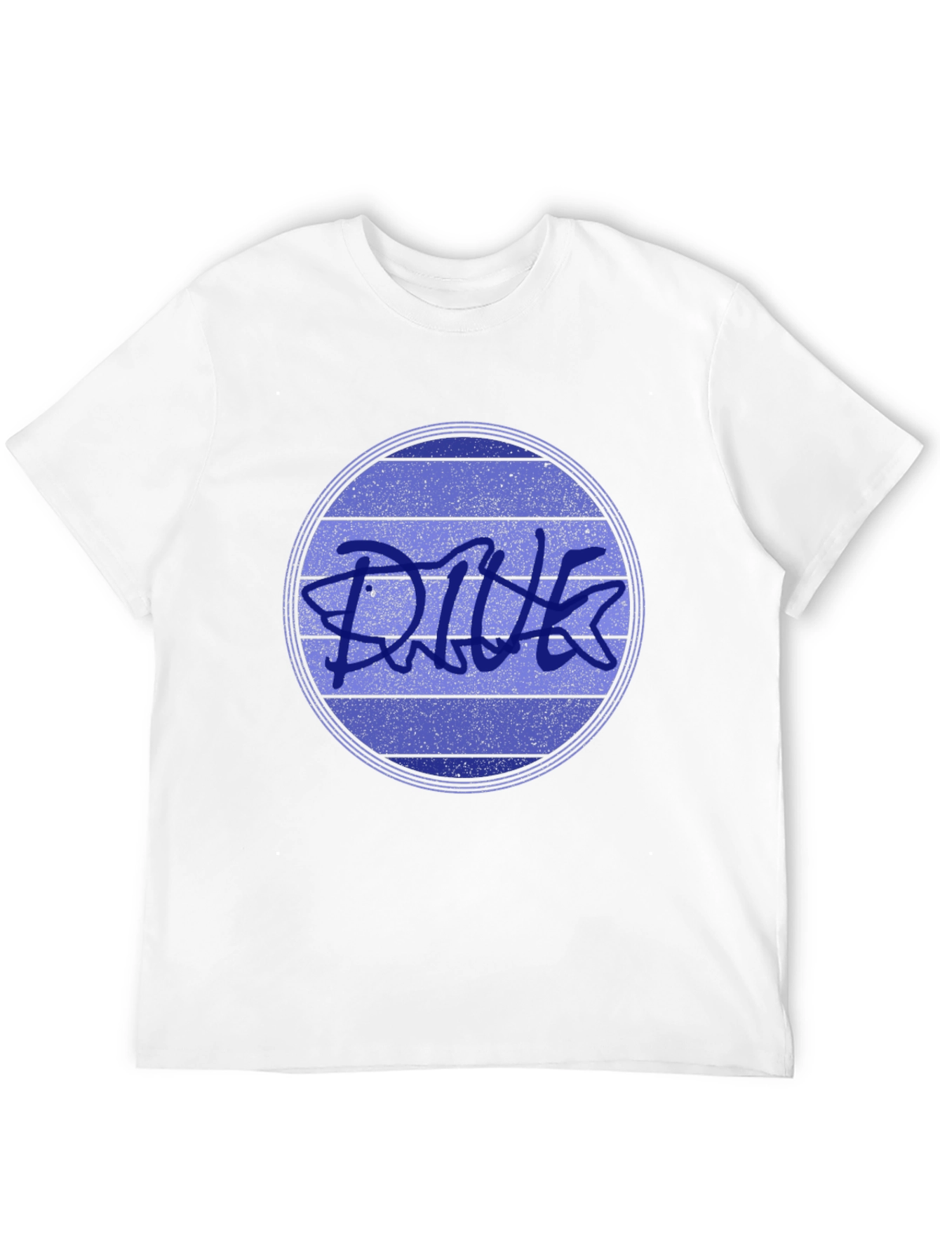 Black Retro DIVE Graphic Tee - Black Cotton Blend view 12