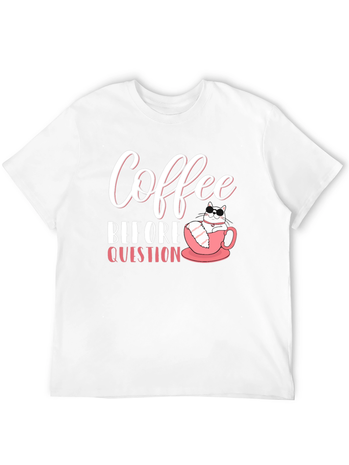Black Coffee Before Question T-Shirt - Cat Lover Tee view 12