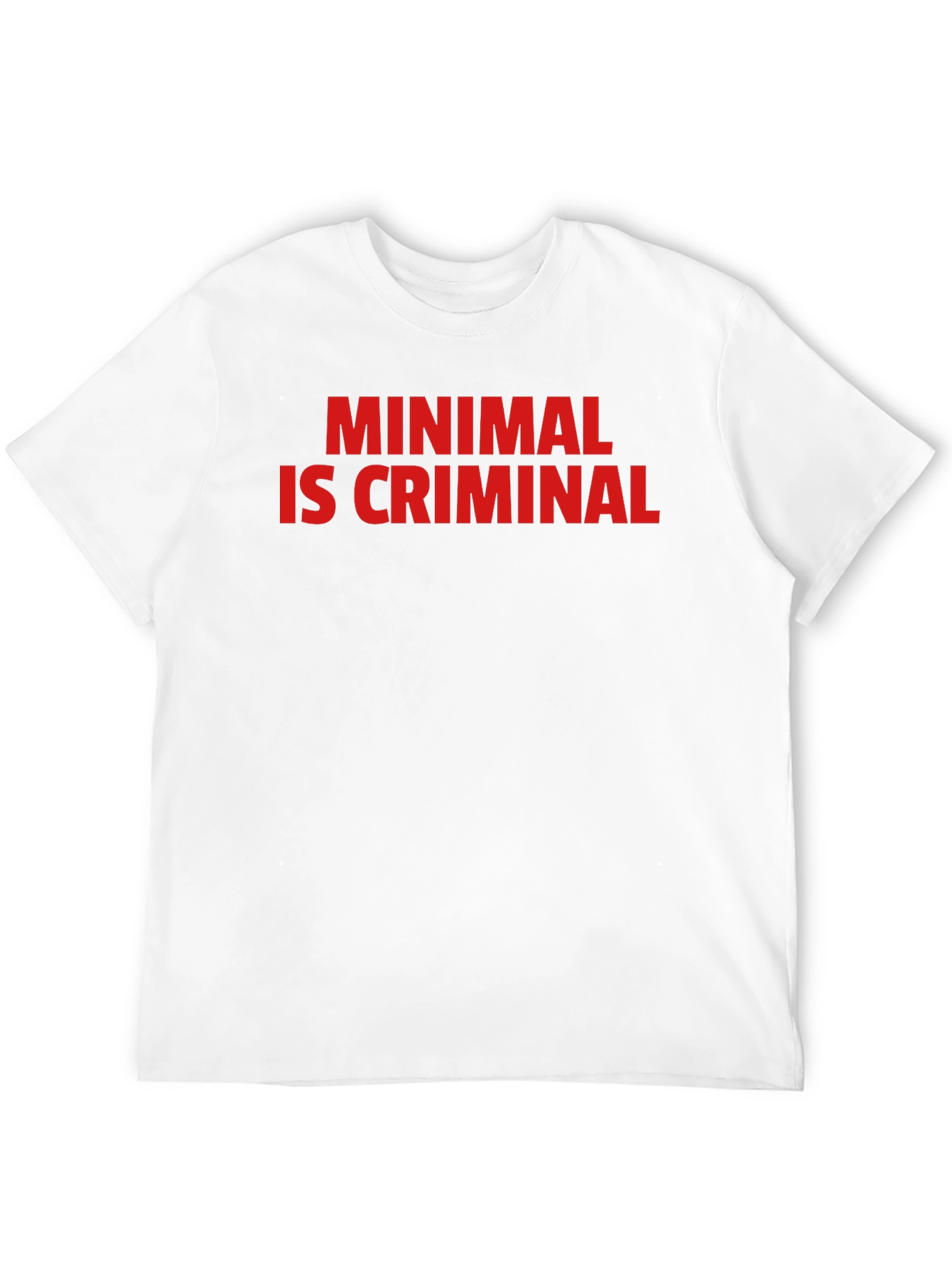 Black Minimal Is Criminal Graphic Tee - Black view 12