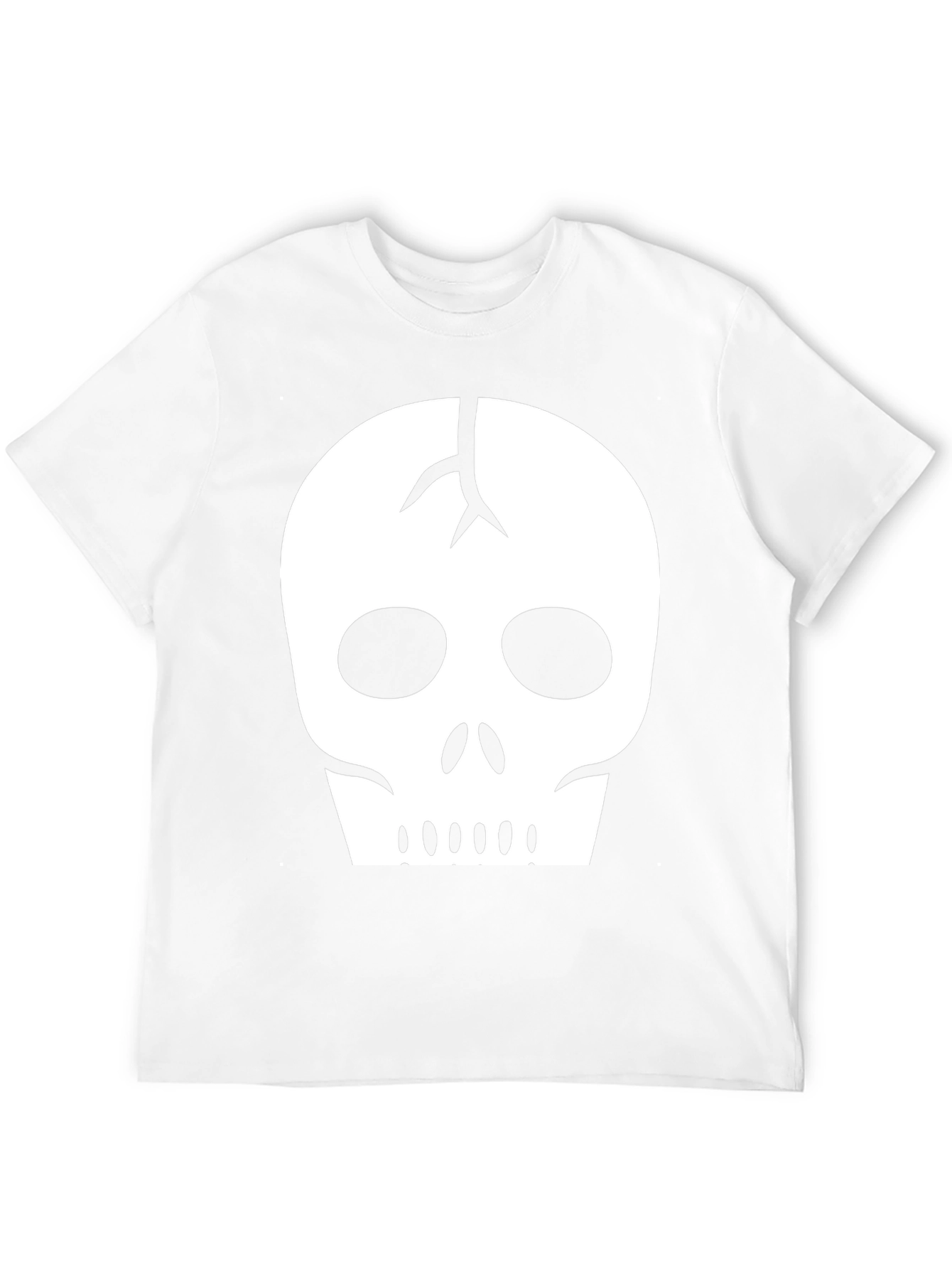 Black Skull Graphic Tee - Black Cotton Casual Shirt view 12