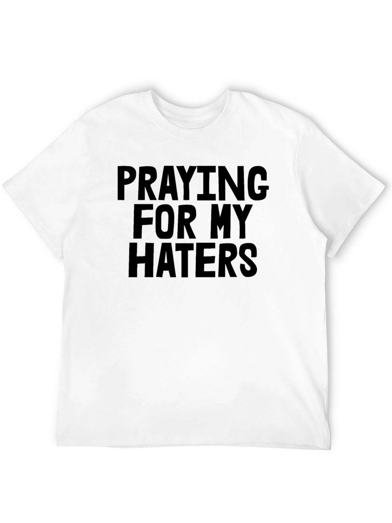 Black Praying For My Haters Black Graphic Tee view 12