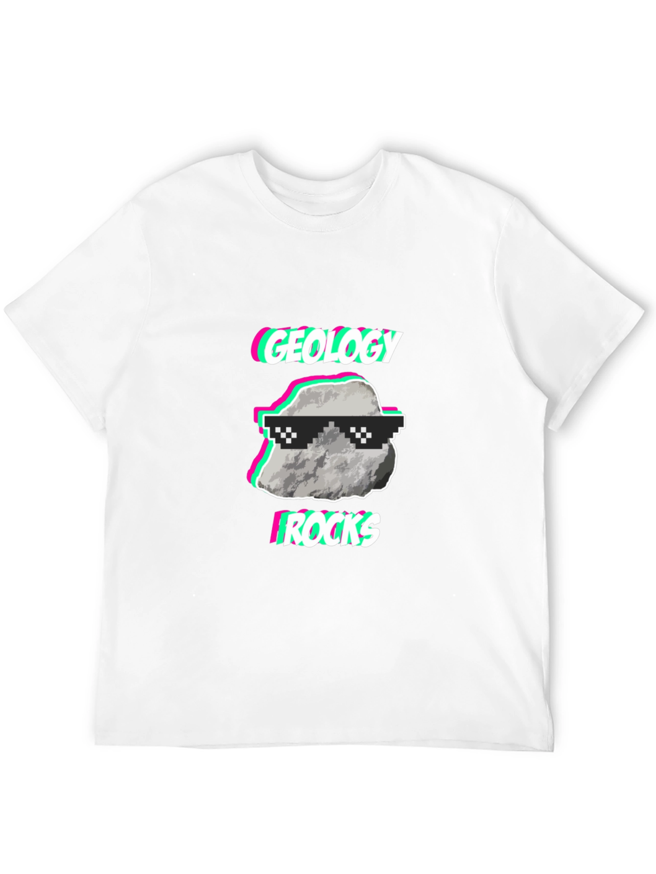 Black Geology Rocks T-Shirt - Cool Rock with Shades Tee view 12