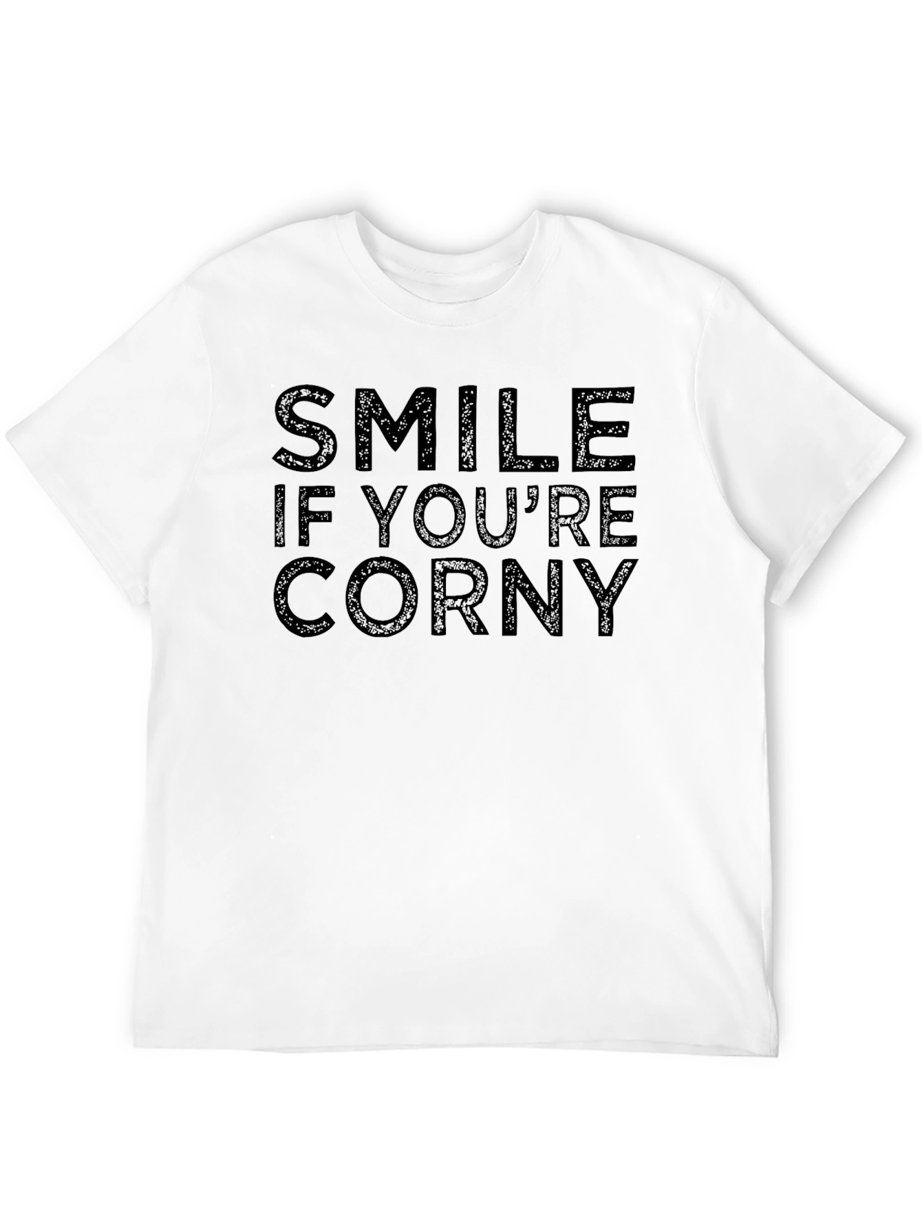 Black Smile If You're Corny T-Shirt Funny Graphic Tee view 12