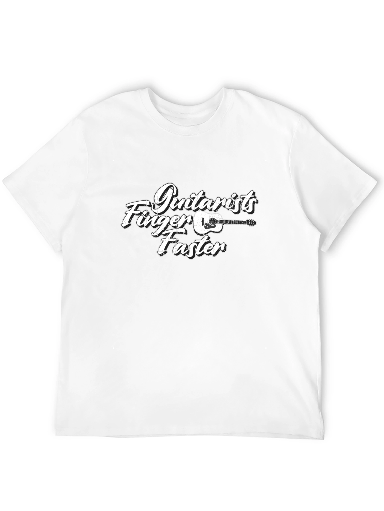 Black Guitarist Fingers Faster Black Graphic Tee view 12