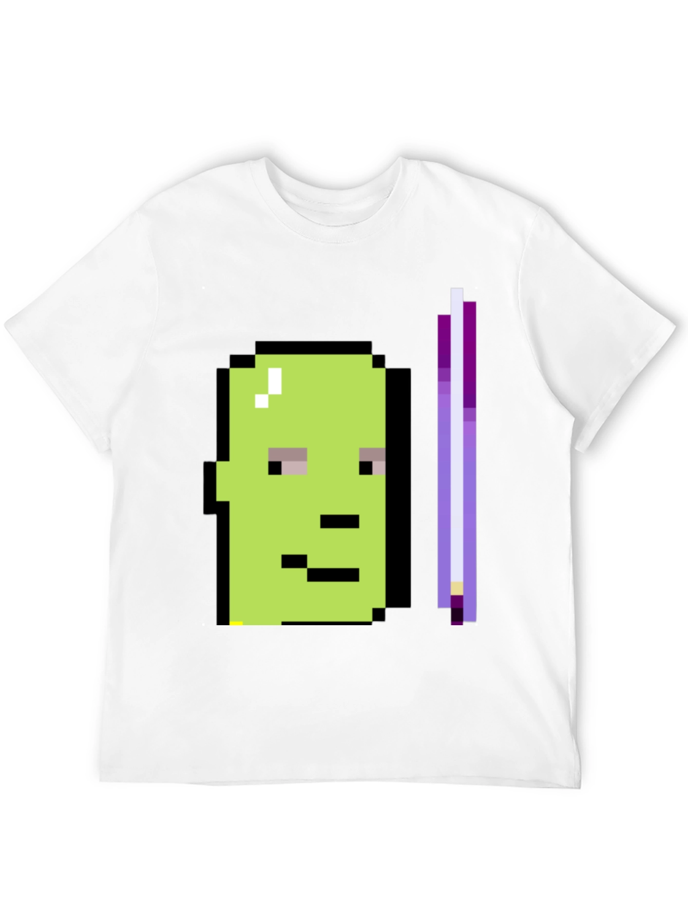 Black Pixel Art Character Graphic Tee - Black T-Shirt view 12