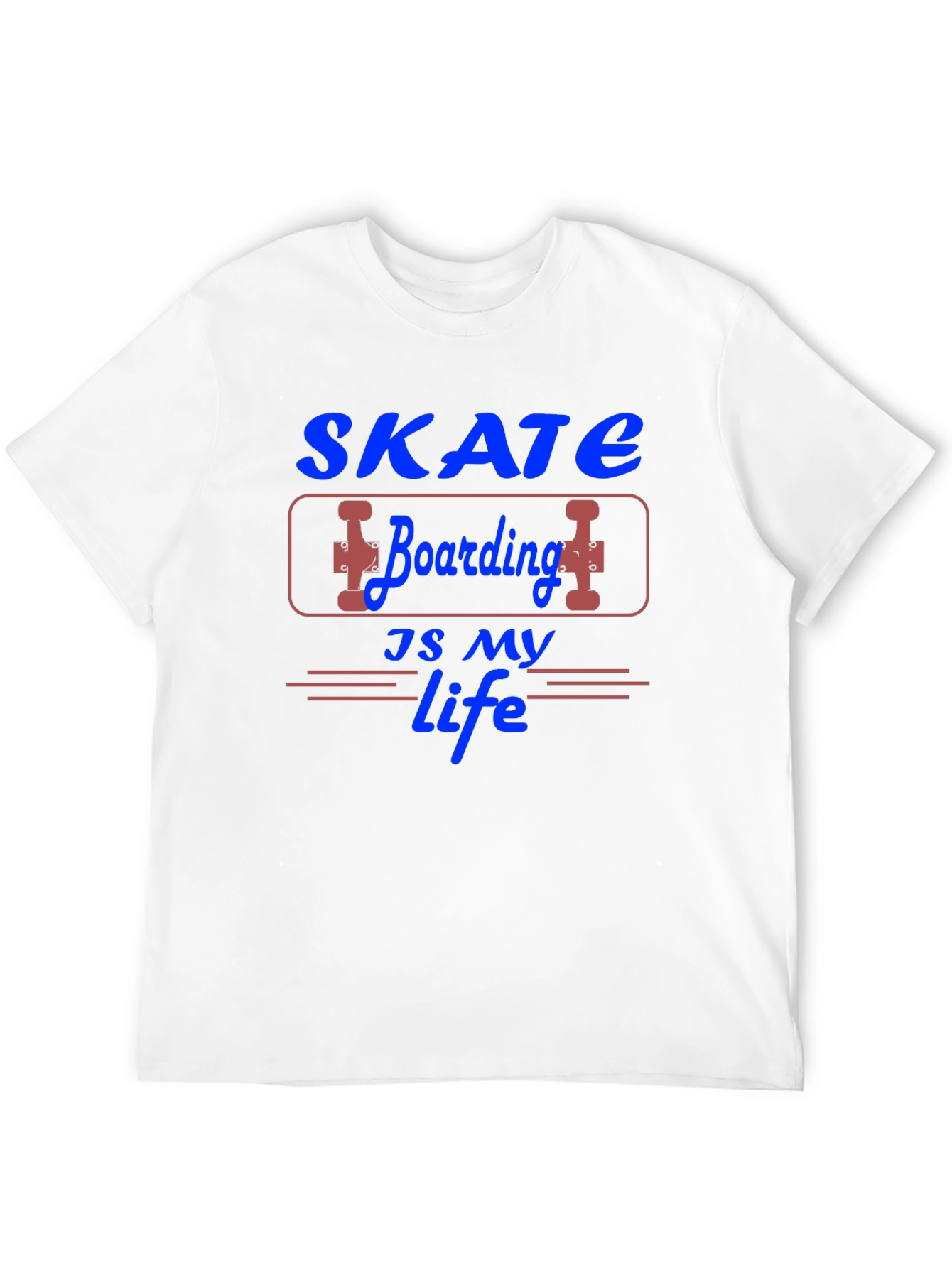 Black Skate Boarding is My Life Graphic T-Shirt view 12