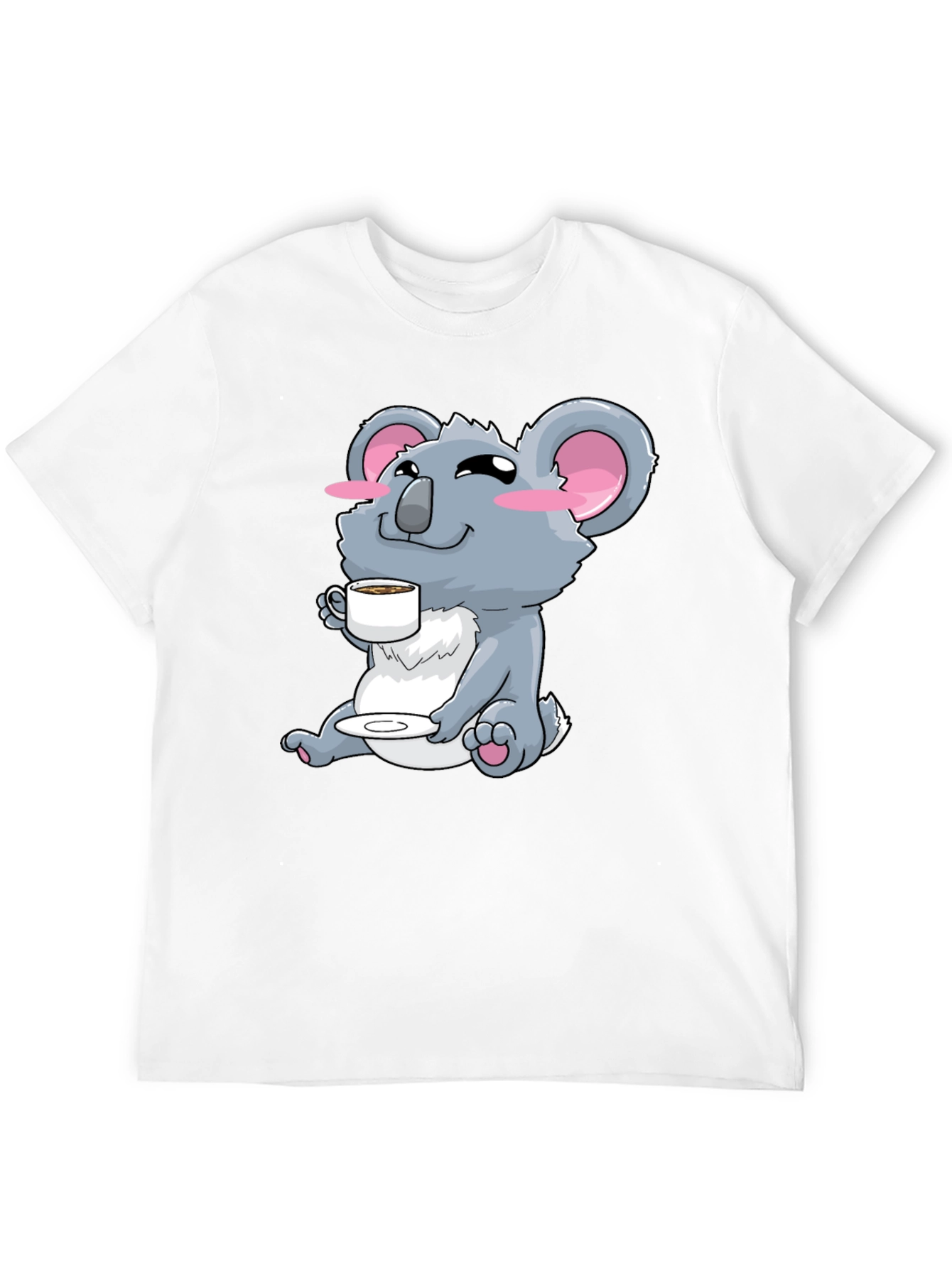 Black Koala Bear Coffee T-Shirt - Cute Graphic Tee view 12