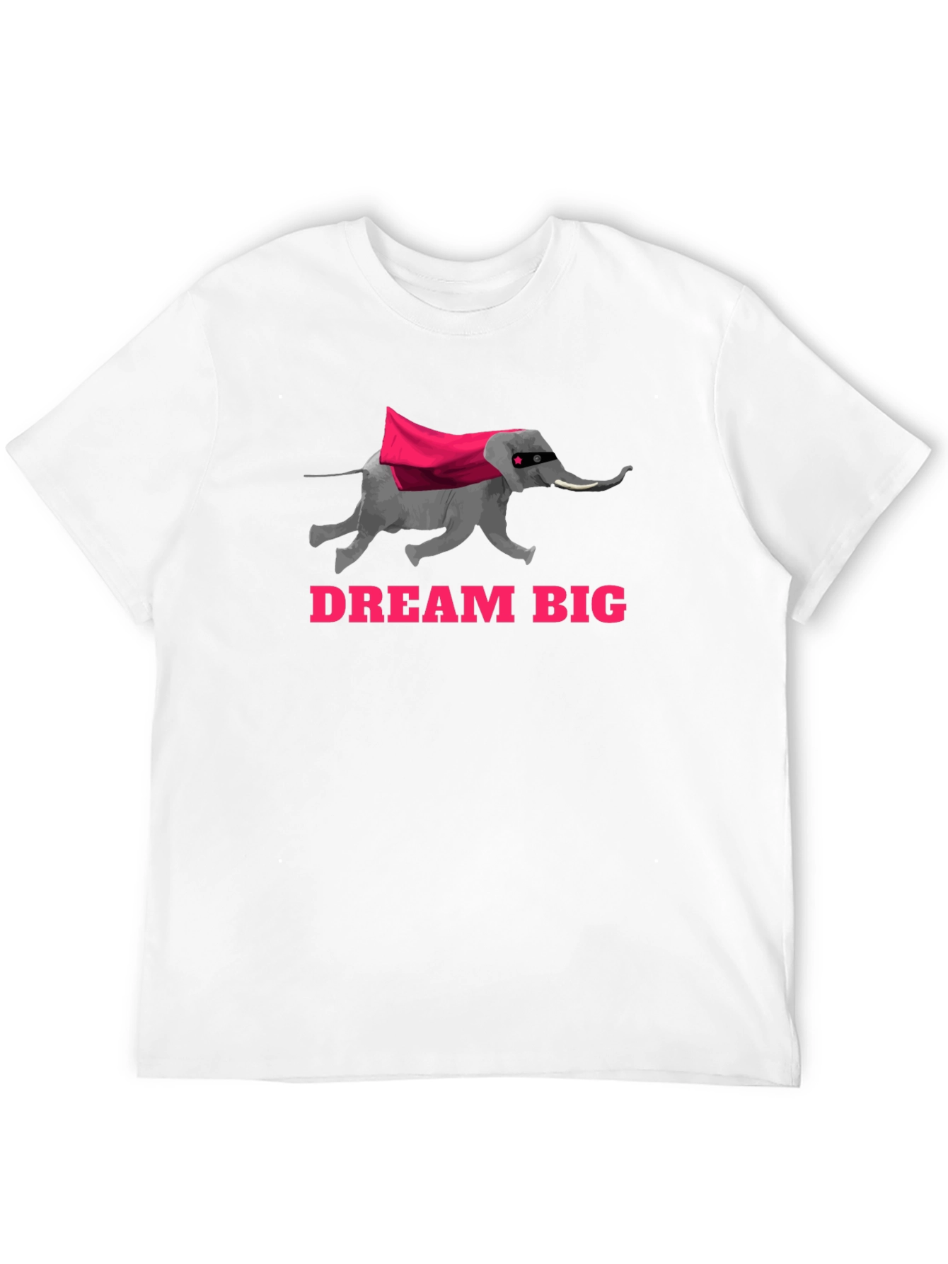 Black Dream Big Elephant Superhero Black T-Shirt view 12