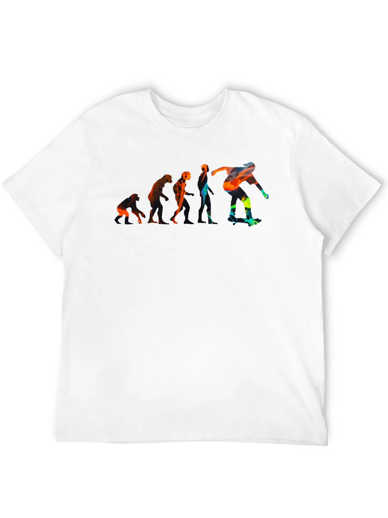Black Skater Evolution Graphic Tee - Black Crew Neck T-Shirt view 12