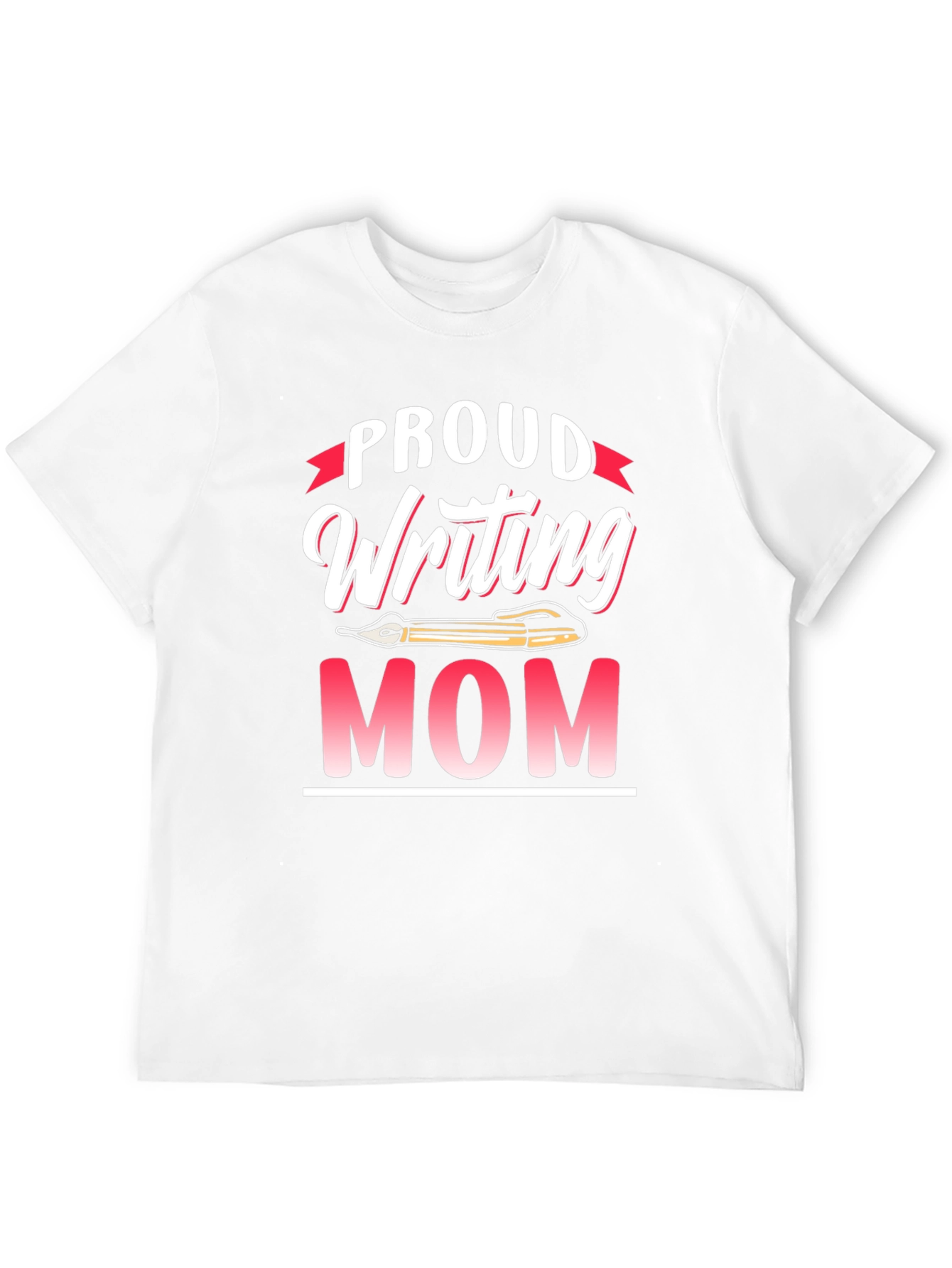 Black Proud Writing Mom T-Shirt - Novelty Tee view 12