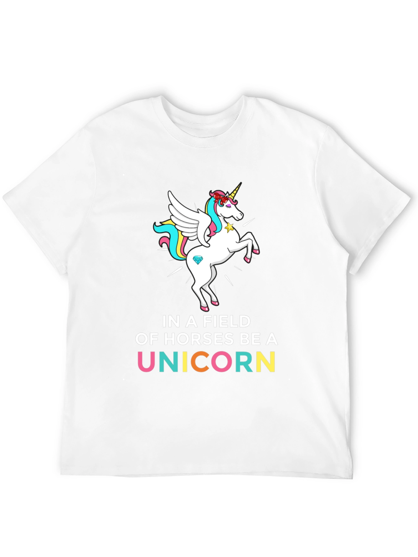 Black Be a Unicorn Graphic T-Shirt view 12