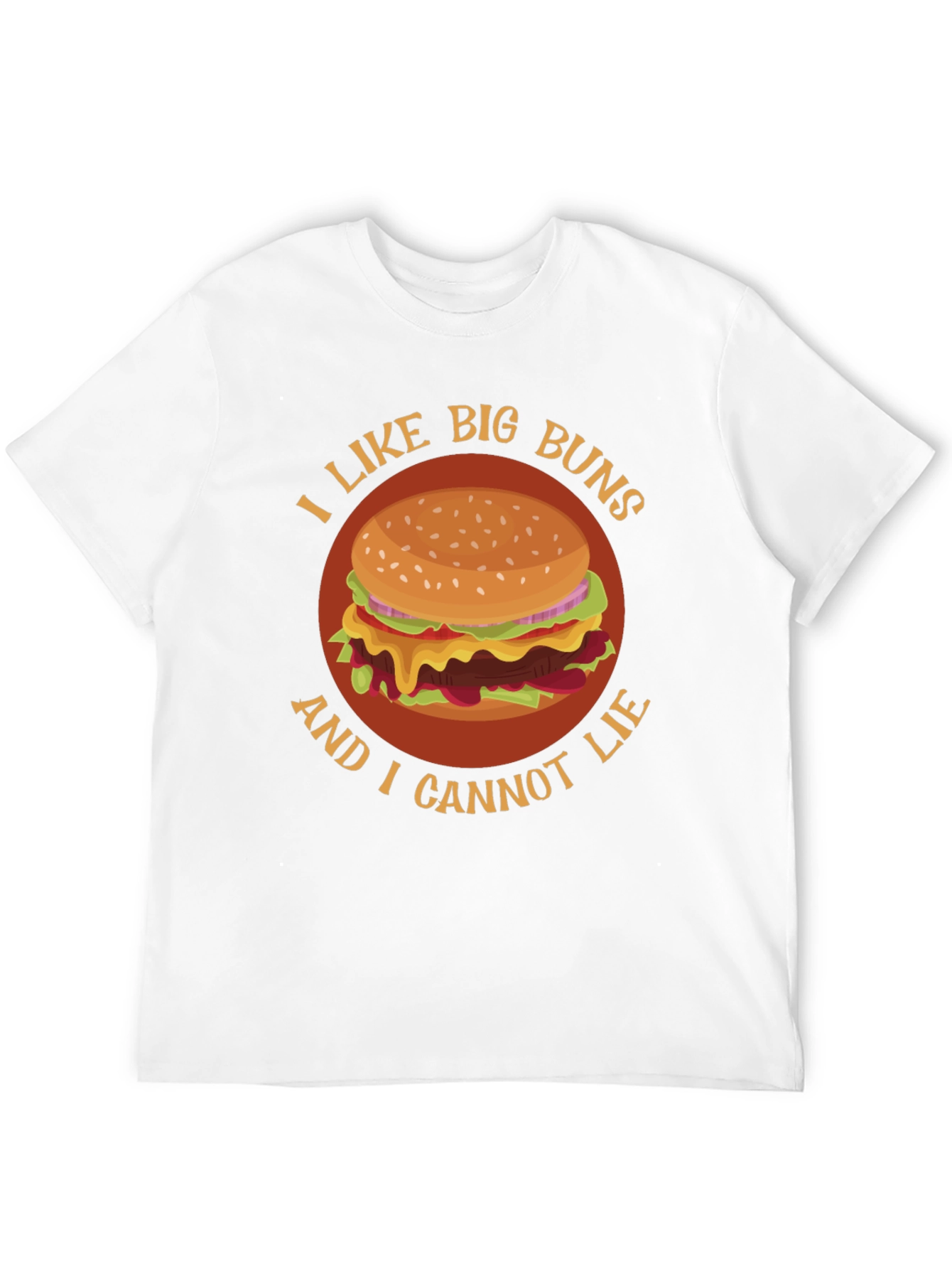 Black I Like Big Buns Funny Hamburger Graphic T-Shirt view 12