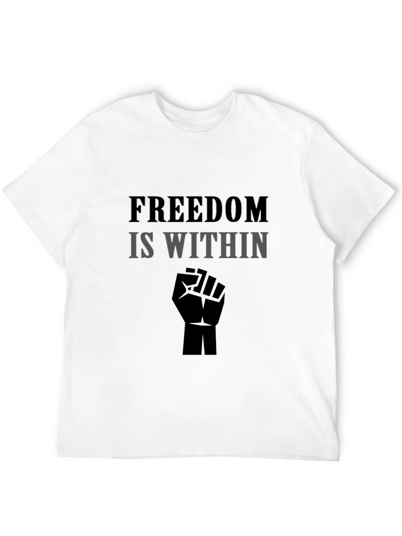 Black Freedom Within Black T-Shirt view 12