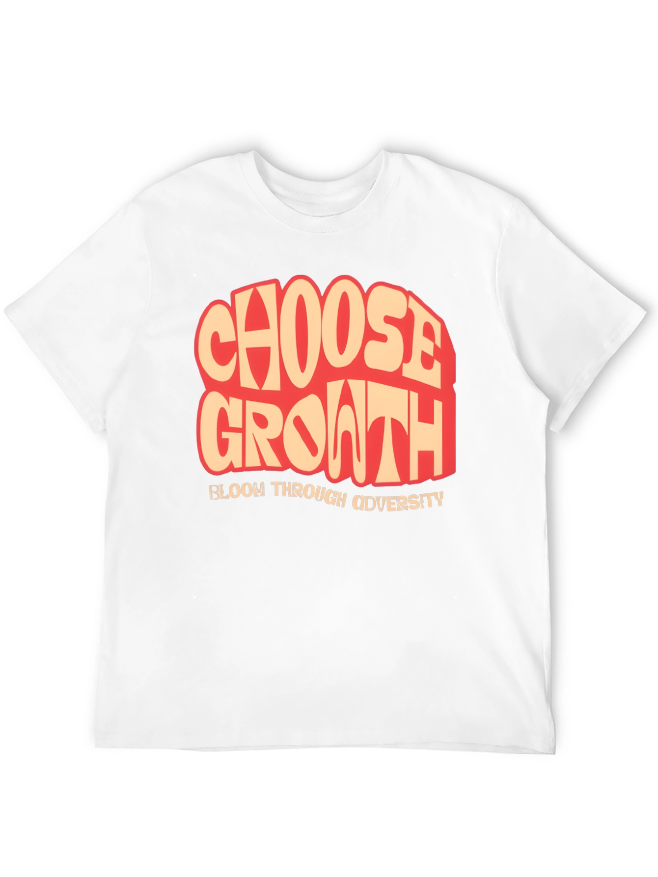 Black Choose Growth T-Shirt: Bloom Through Adversity, Black view 12
