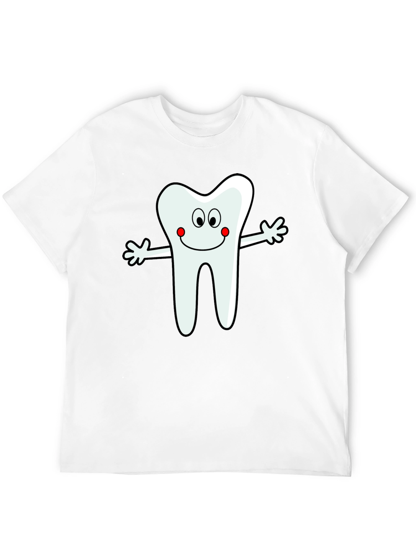 Black Tooth Cartoon Graphic T-Shirt view 12