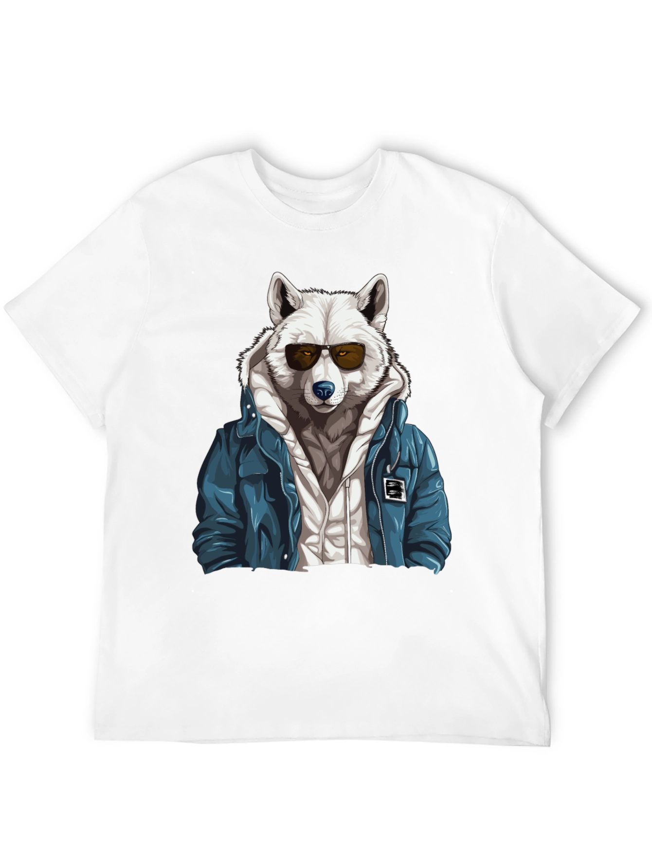 Black Cool Wolf Graphic Tee - Streetwear Style view 12