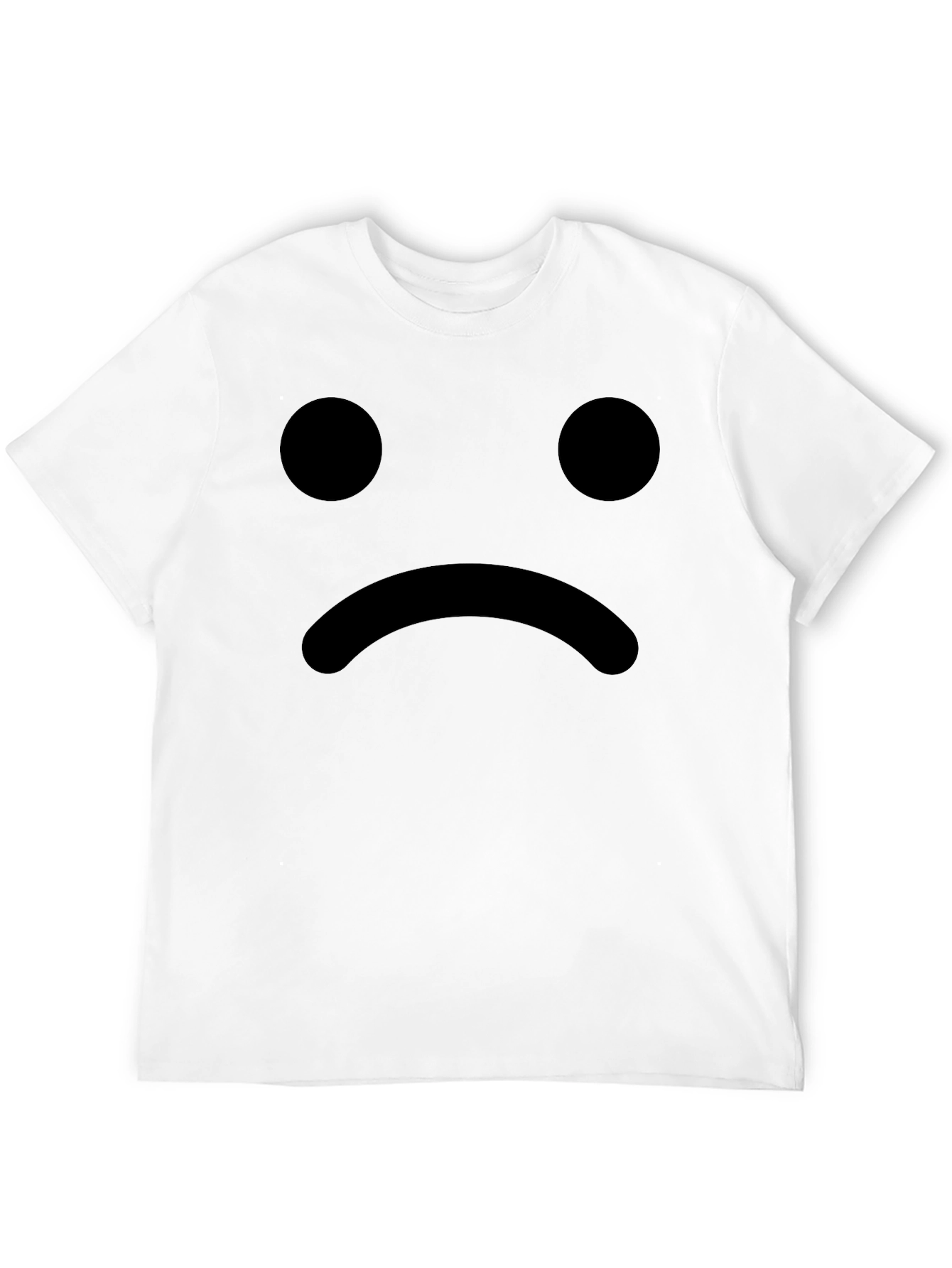 Black Sad Face Graphic Tee - Black Cotton Comfort view 12