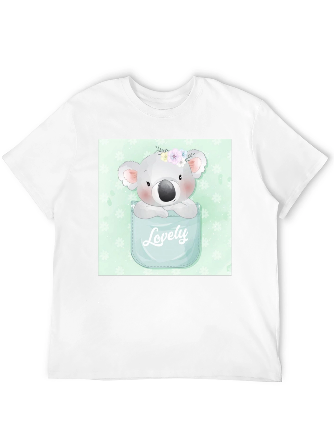 Black Koala 'Lovely' Pocket T-Shirt - Adorable Graphic Tee view 12