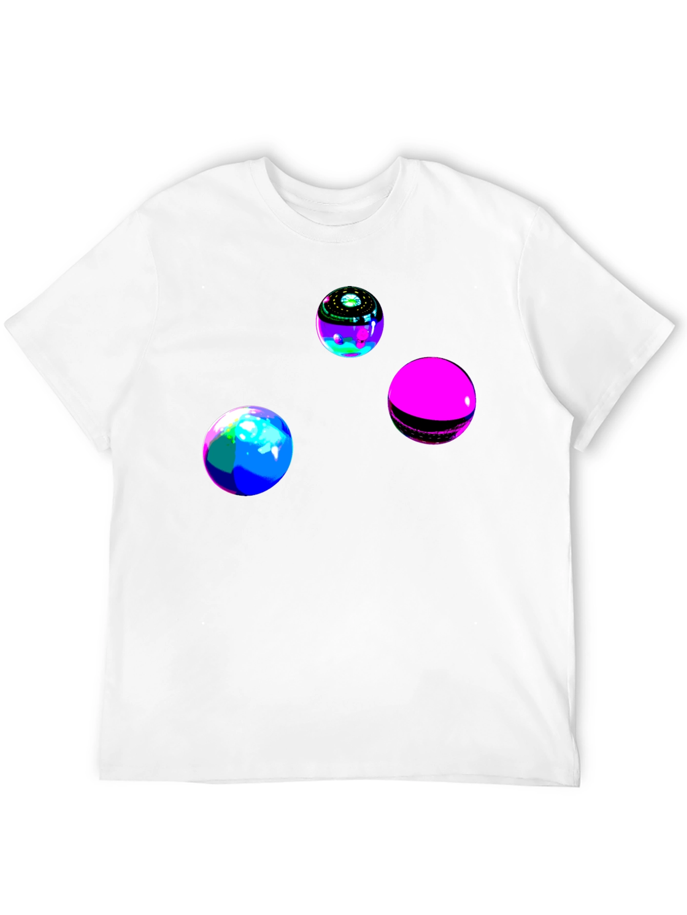 Black Abstract Orb Graphic Black T-Shirt view 12