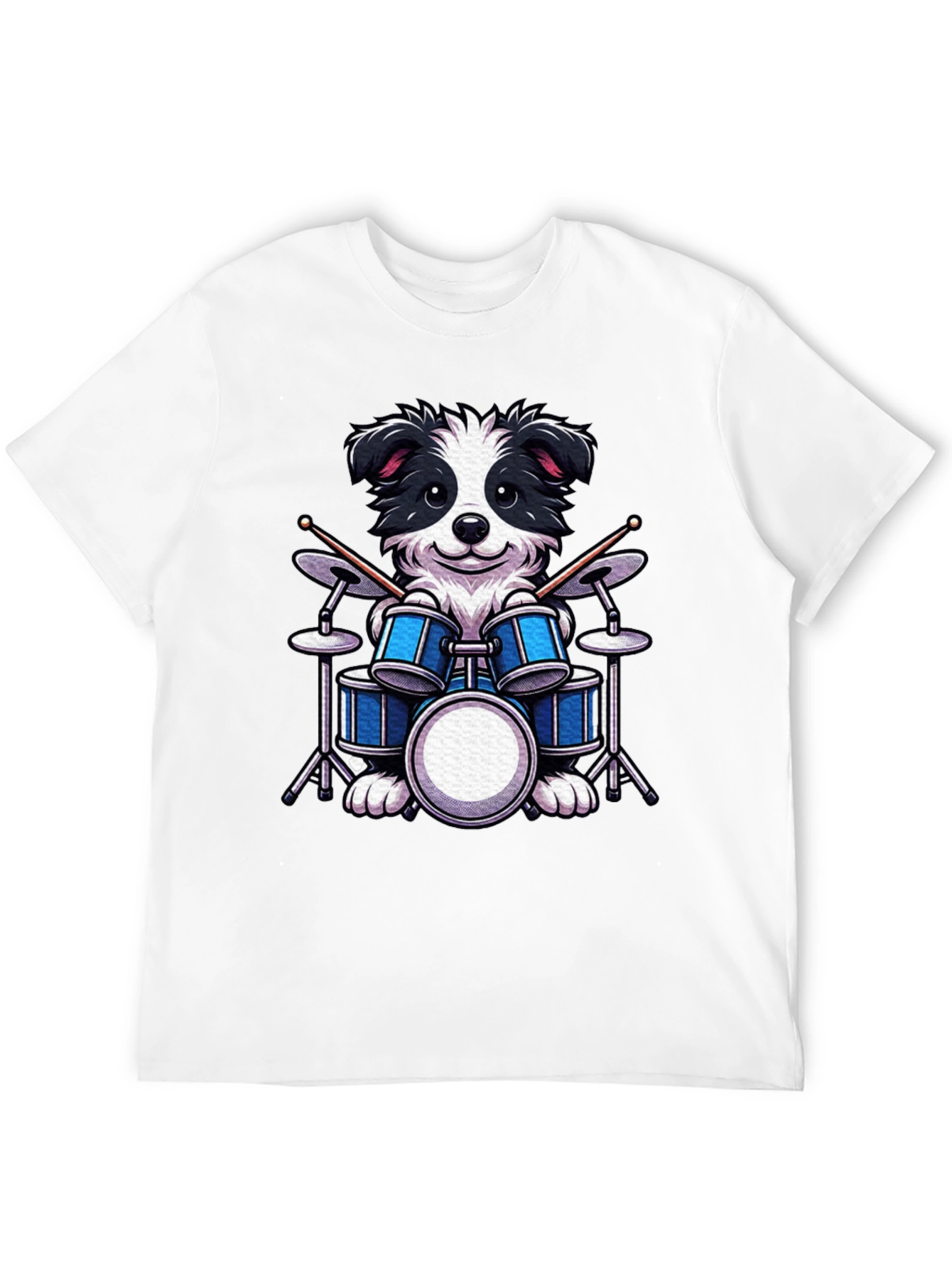Black Drummer Dog T-Shirt - Black view 12