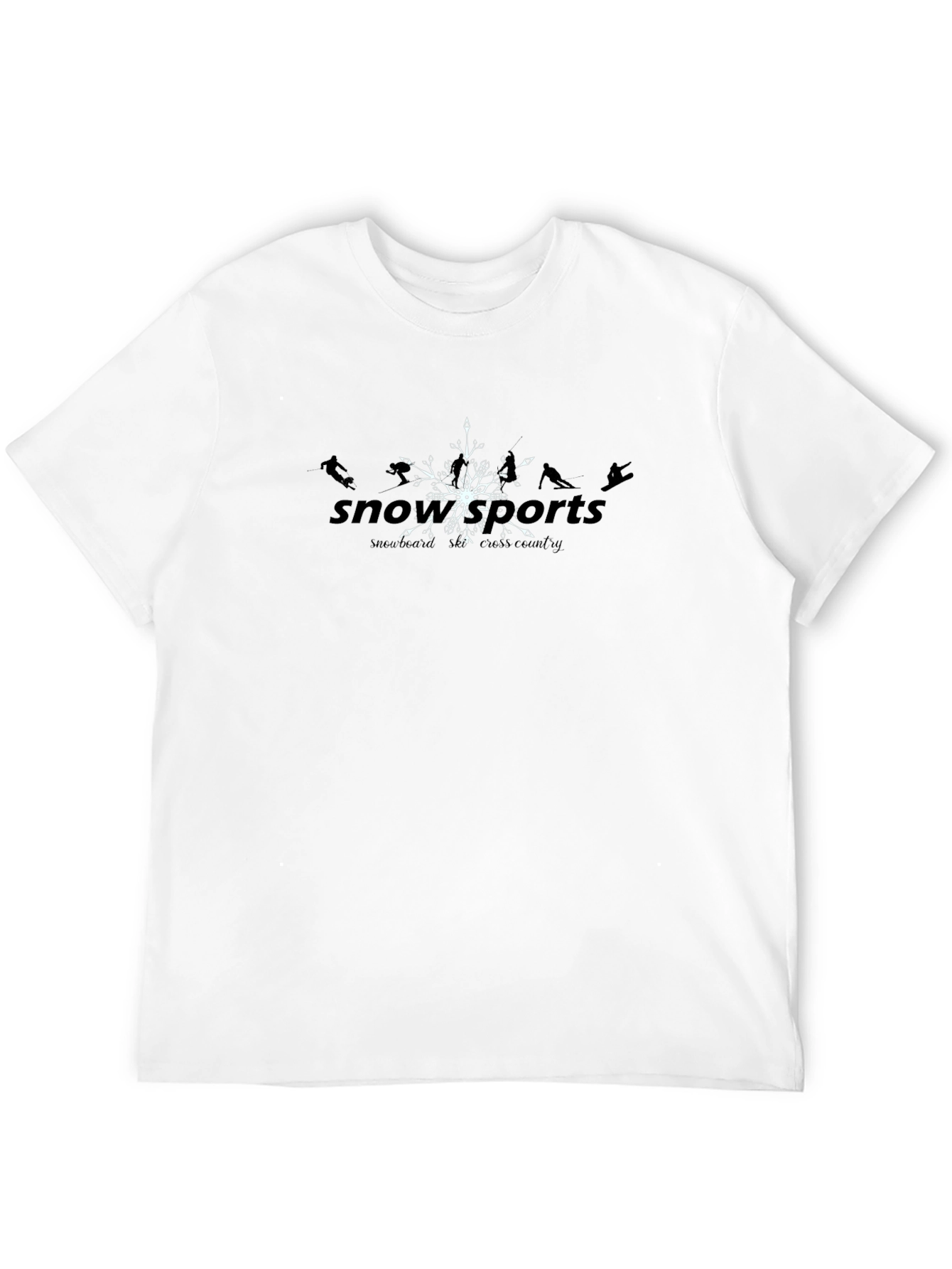 Black Snowsports Snowflake Tee - Winter Sports Apparel view 12