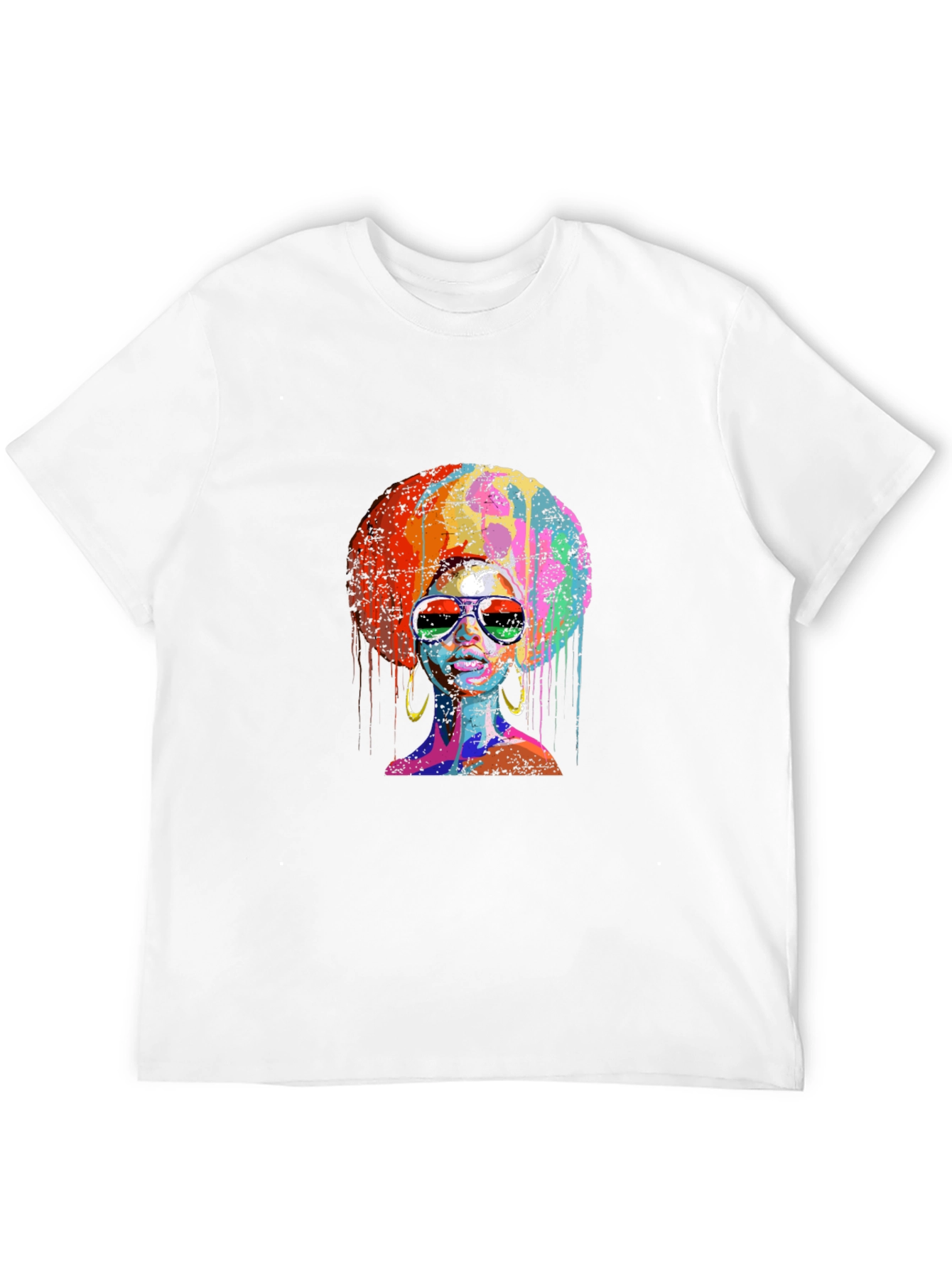 Black Afro Woman Graphic Tee - Vivid Colors view 12