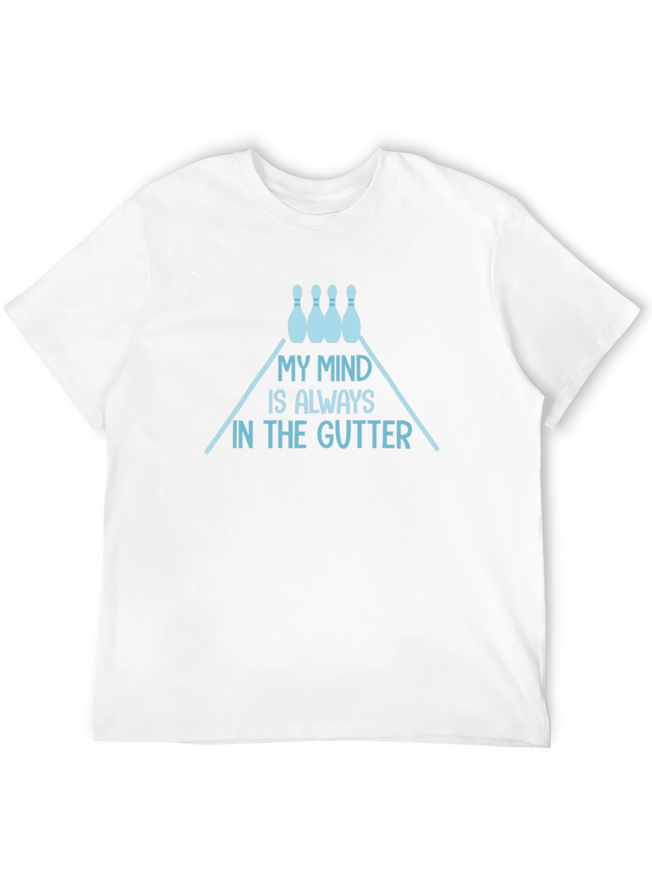 Black My Mind is Always in the Gutter Bowling T-Shirt view 12