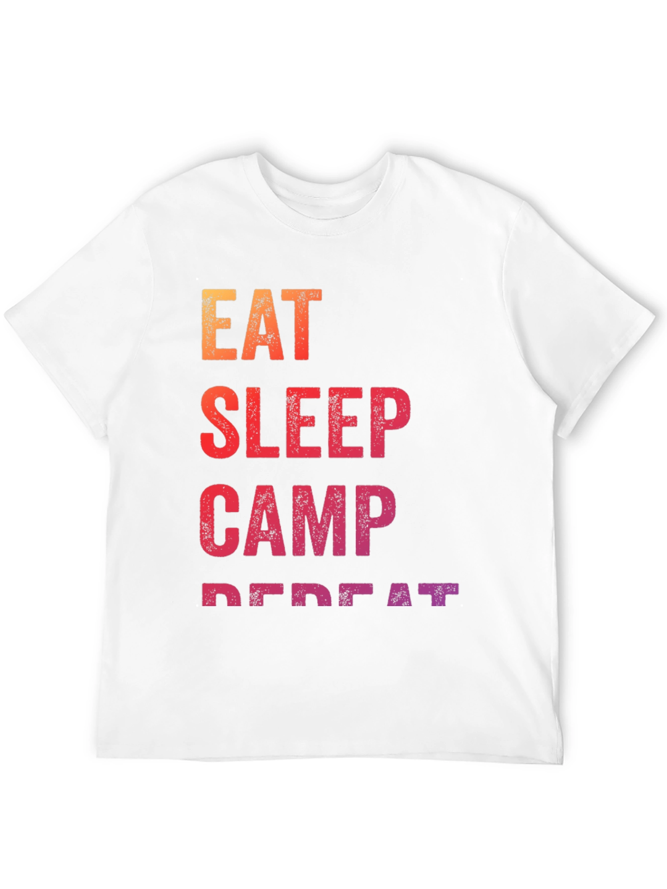 Black Eat Sleep Camp Repeat Graphic Tee view 12