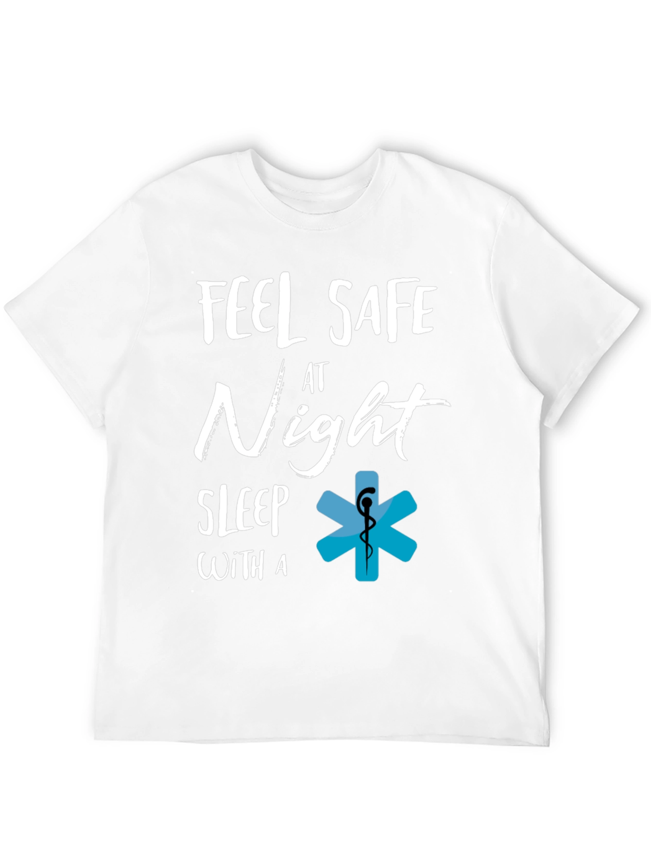 Black Feel Safe at Night T-Shirt, EMS Star of Life Tee view 12