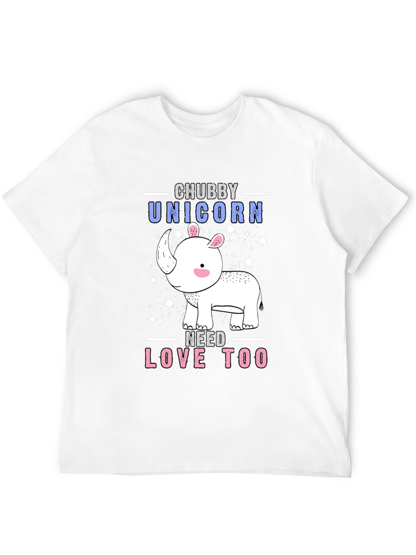 Black Chubby Unicorn Graphic Tee - Men's Black T-Shirt view 12