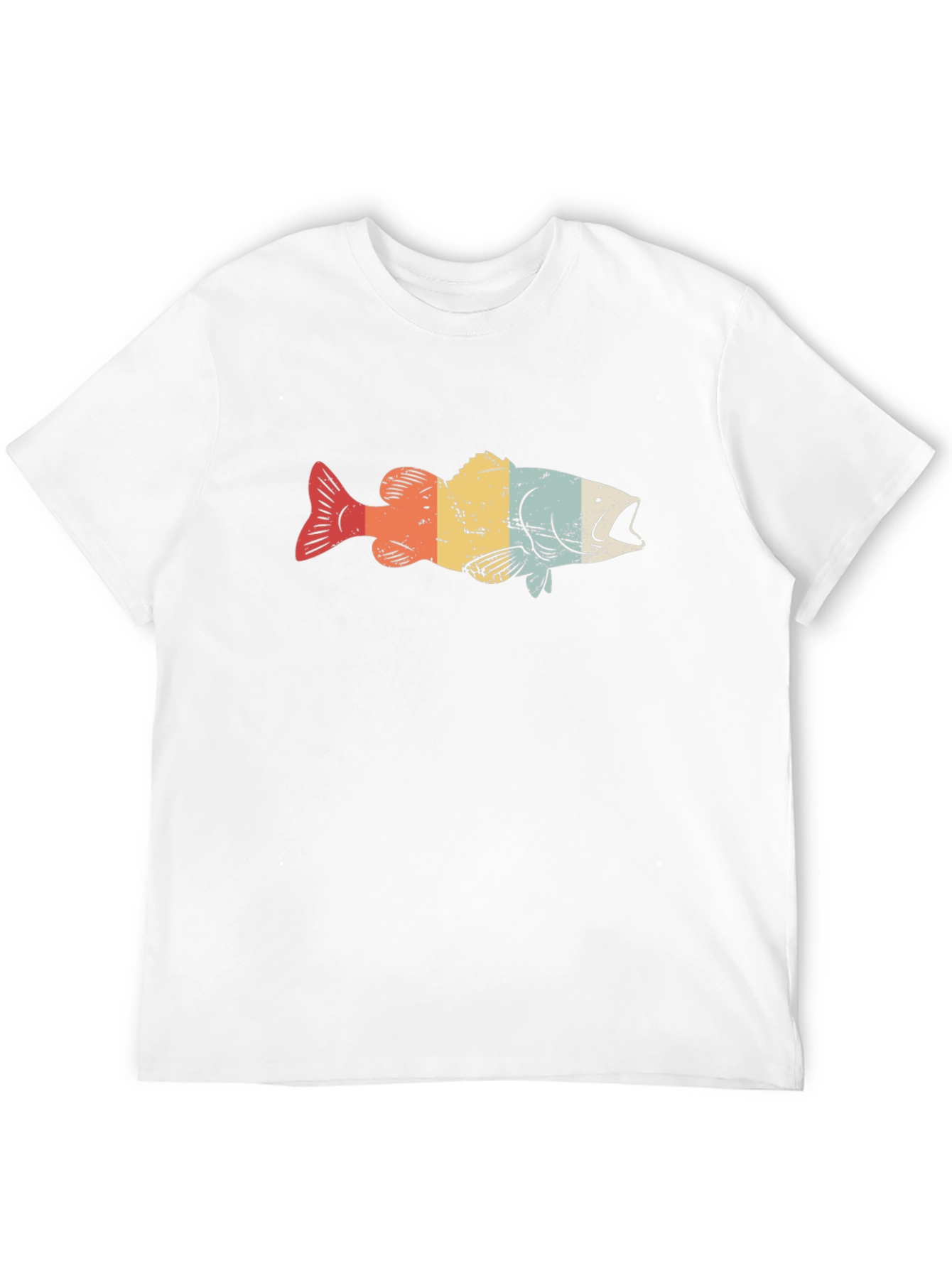 Black Retro Fish Graphic T-Shirt - Vintage Style Design view 12