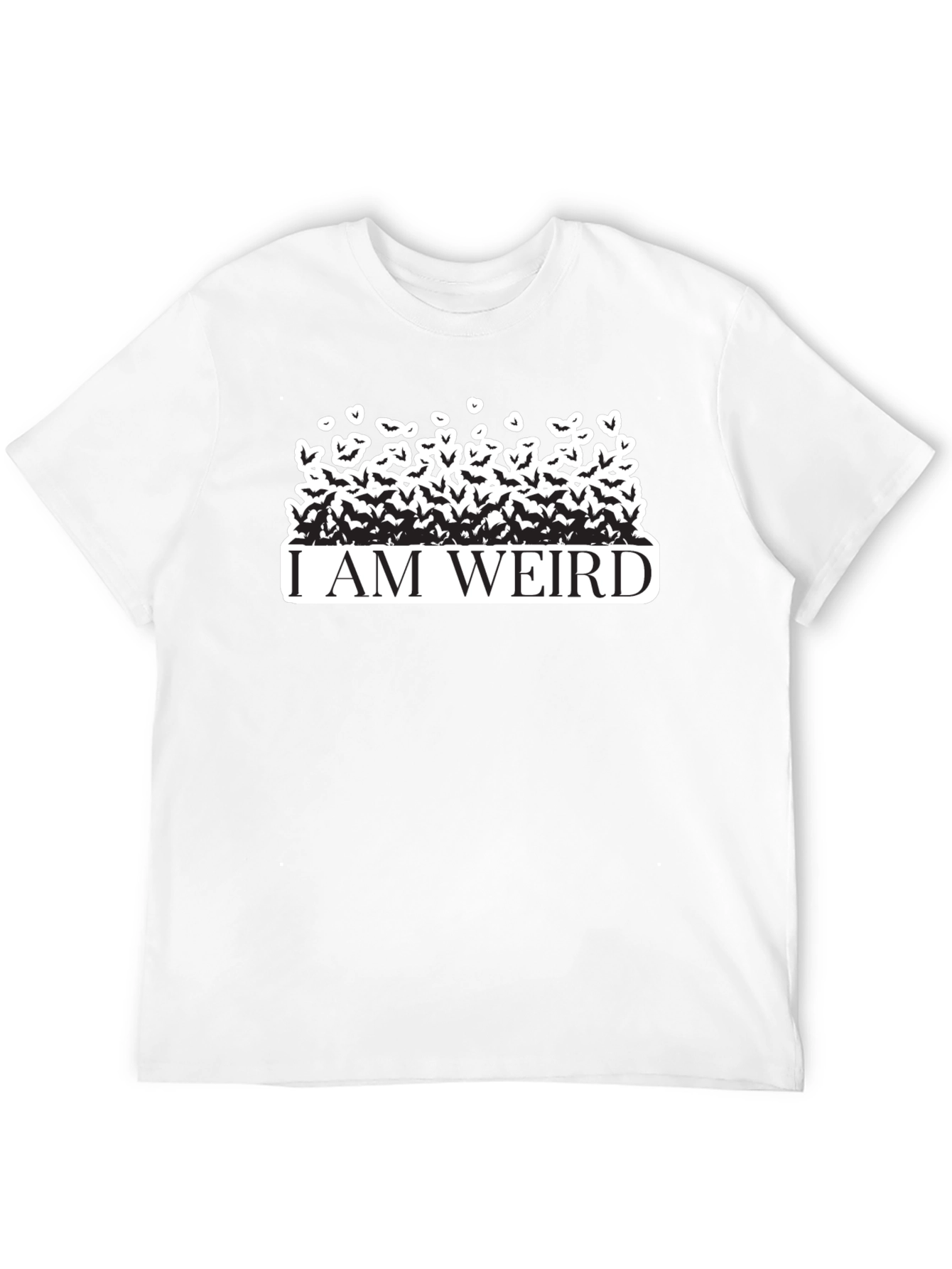 Black I am Weird Bats & Hearts Graphic Tee view 12