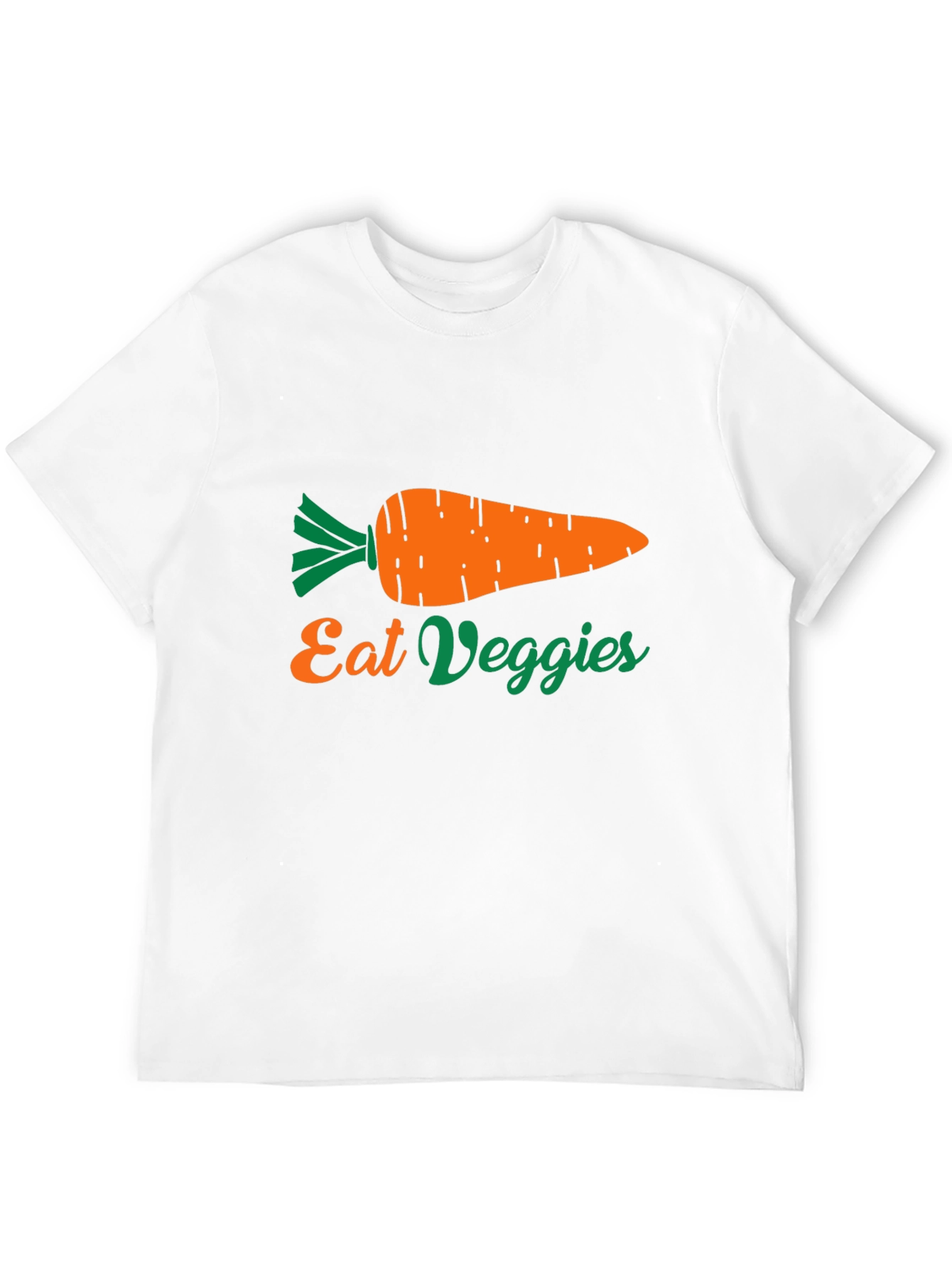 Black Eat Veggies Carrot Graphic Tee - Unisex view 12