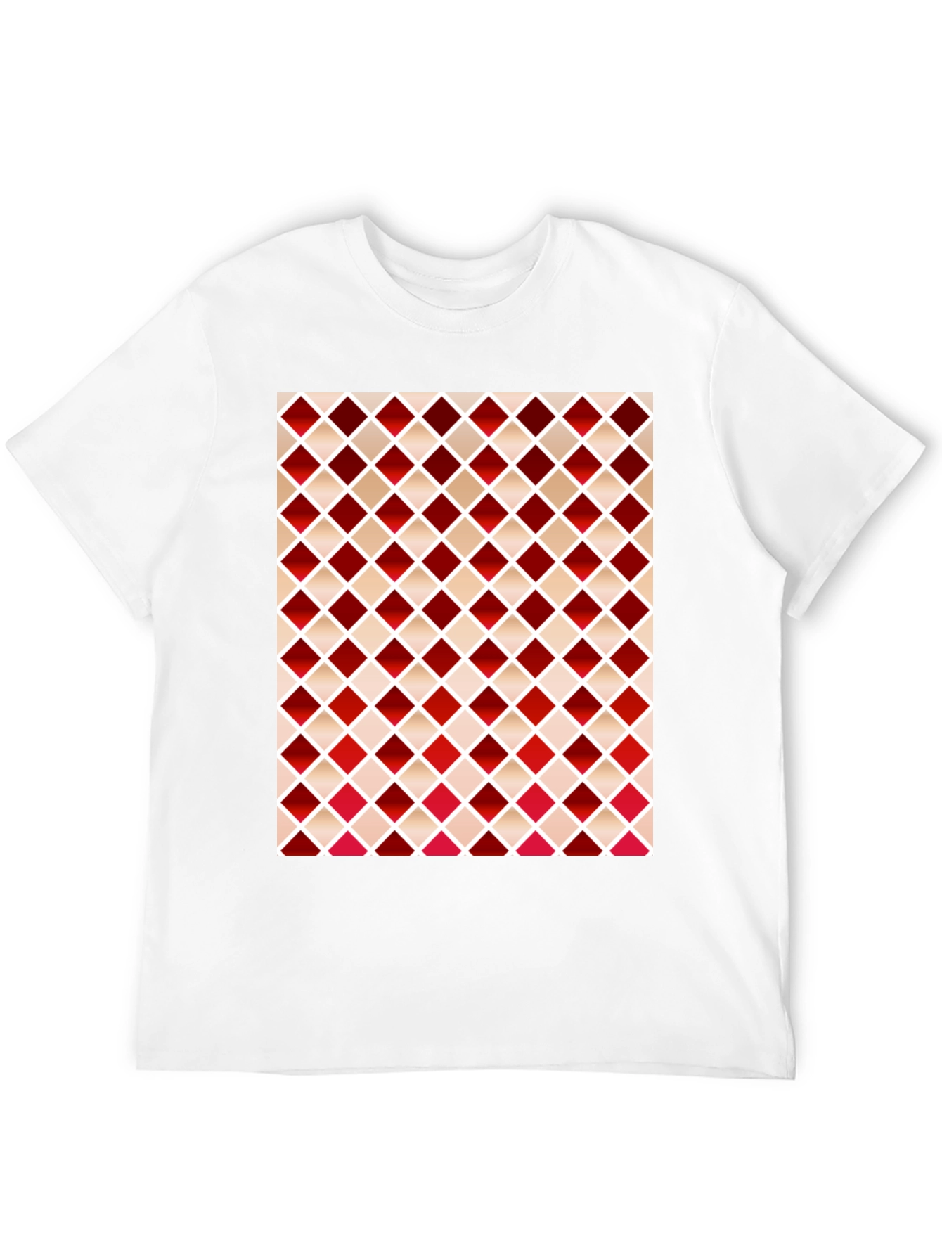 Black Stylish Diamond Pattern T-Shirt view 12