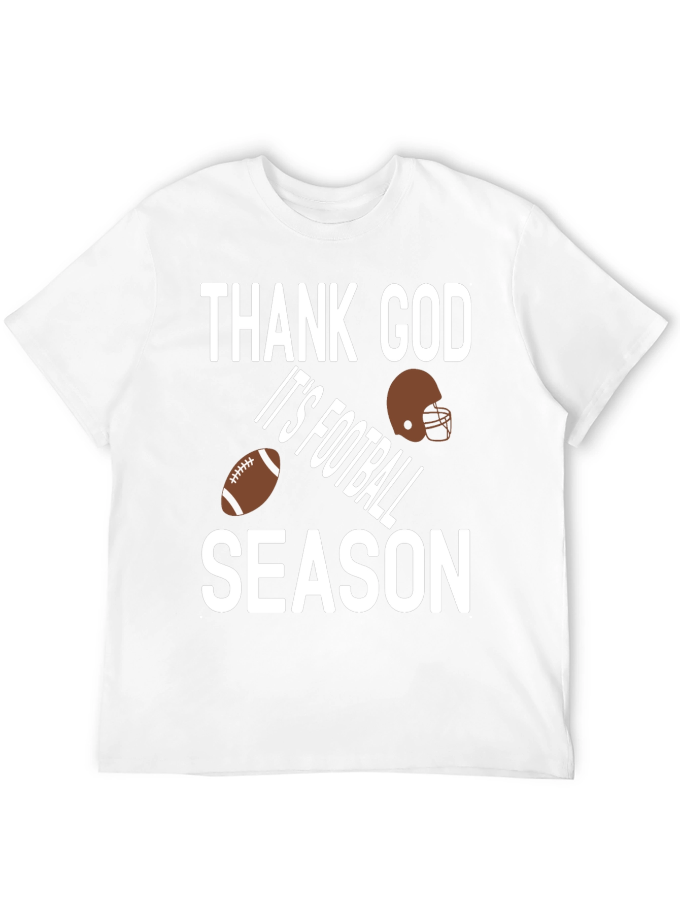 Black Thank God It's Football Season T-Shirt view 12
