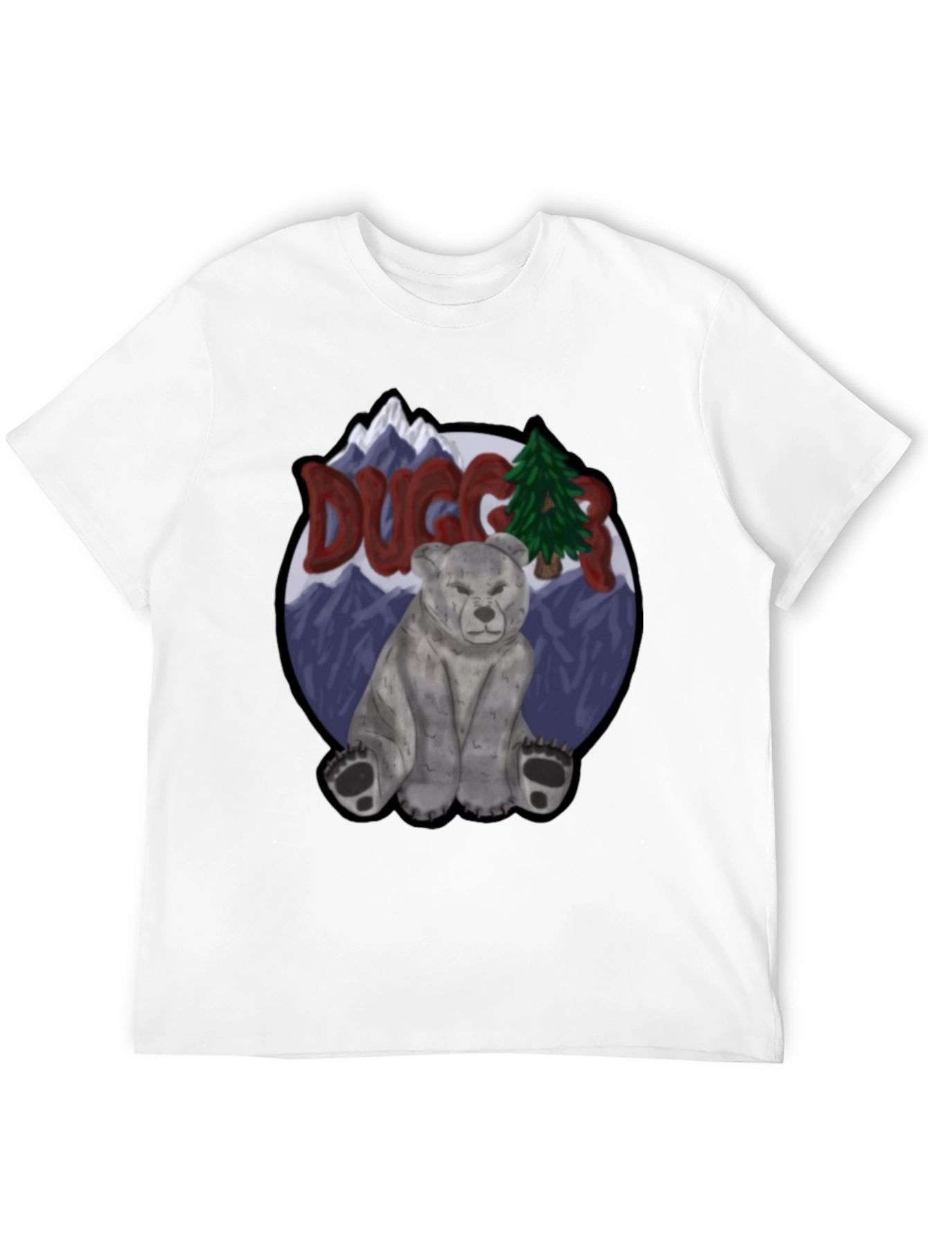Black Duggar Bear Graphic Tee - Mountain Scene view 12