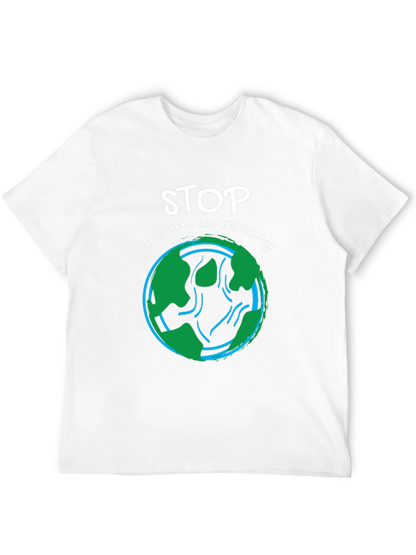 Black Stop Global Warming Graphic T-Shirt view 12