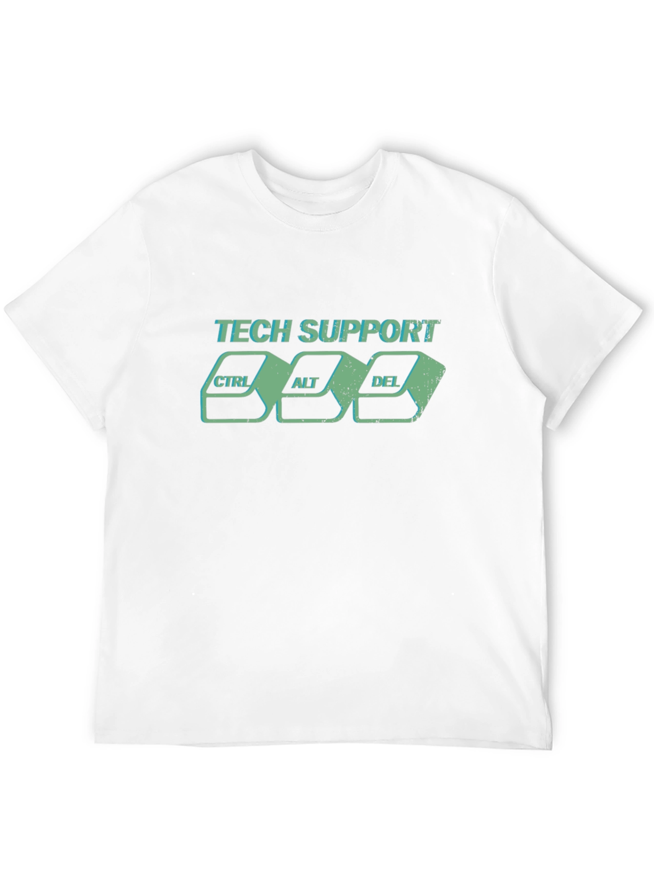 Black Tech Support CTRL ALT DEL Graphic T-Shirt view 12