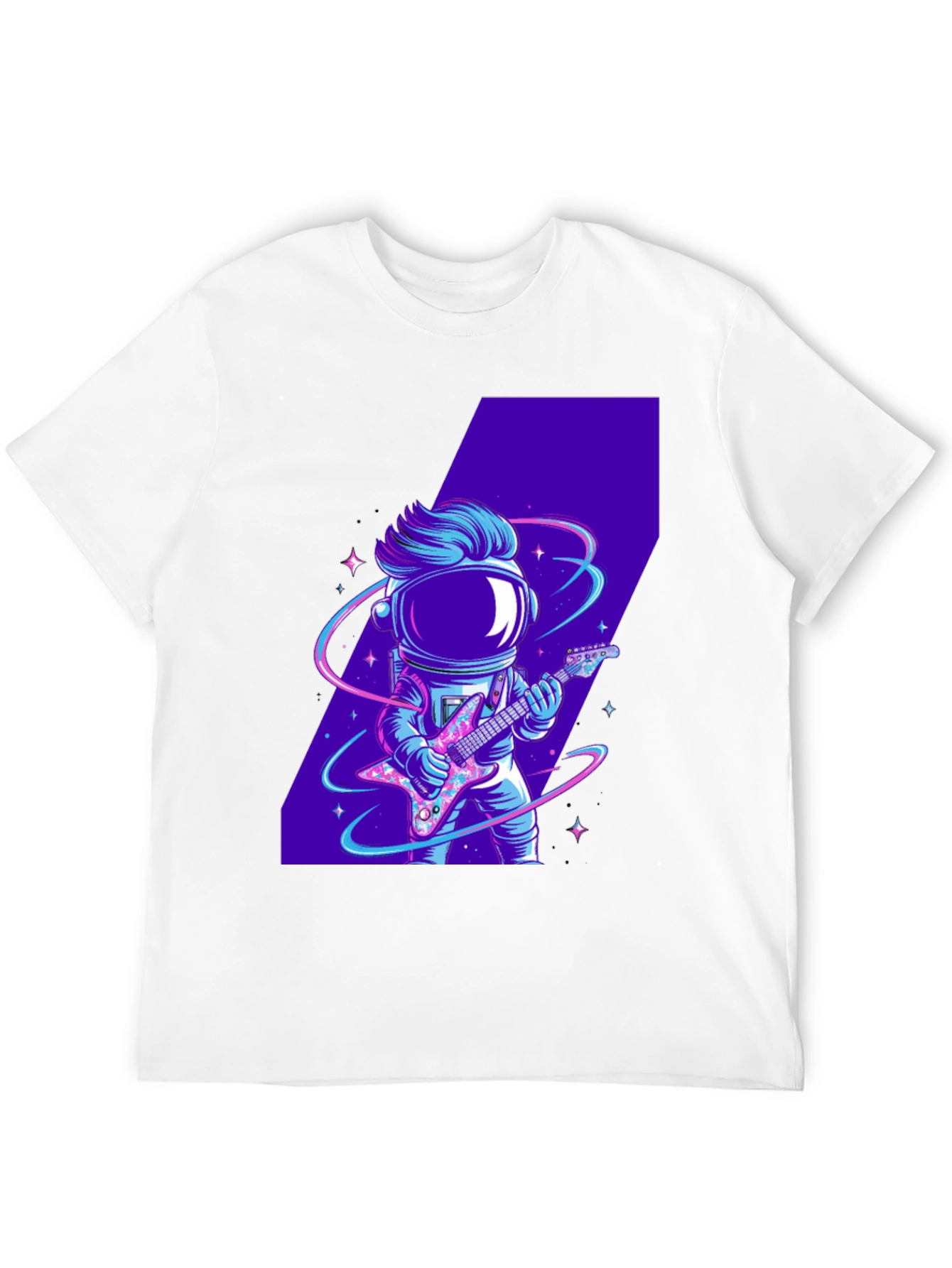 Black Astronaut Guitarist Graphic Tee view 12