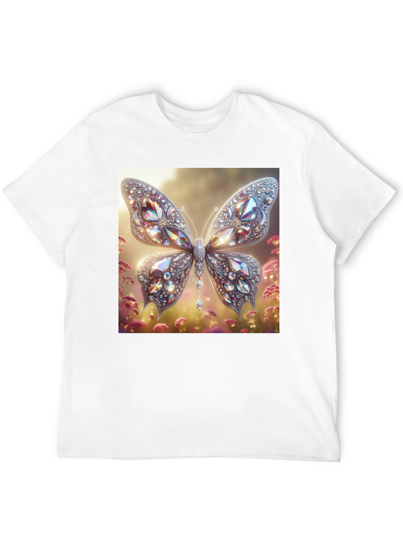 Black Diamond Butterfly Graphic Tee - Stylish Men's T-Shirt view 12