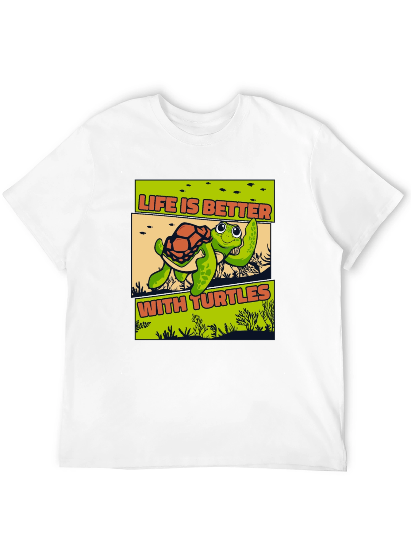 Black Life is Better with Turtles Black T-Shirt view 12