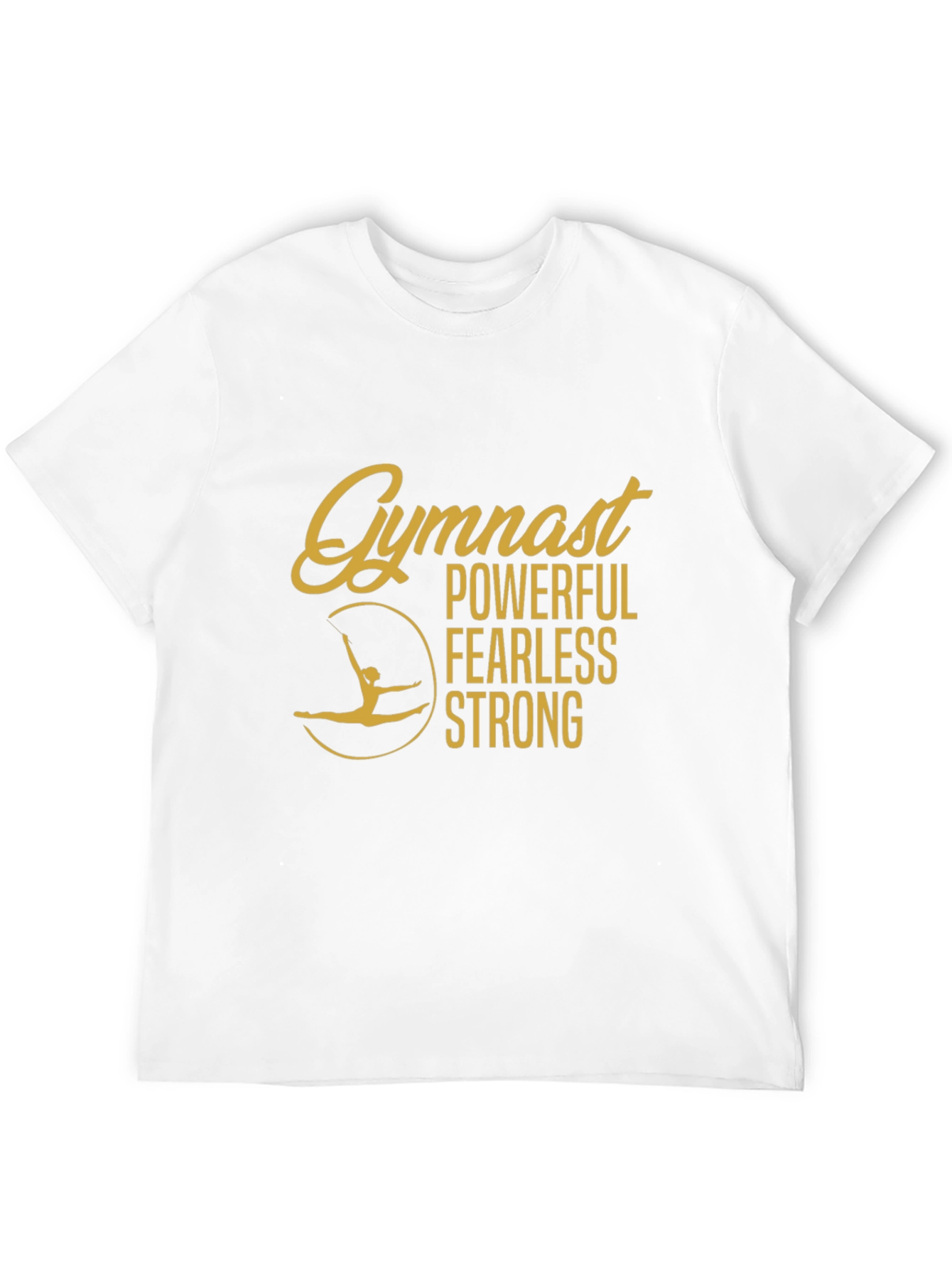 Gymnast Powerful Fearless Strong Black T-Shirt - 12
