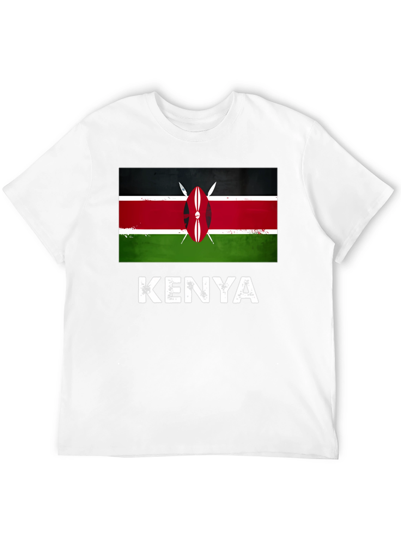 Kenya Flag T-Shirt - Black Graphic Tee - 12