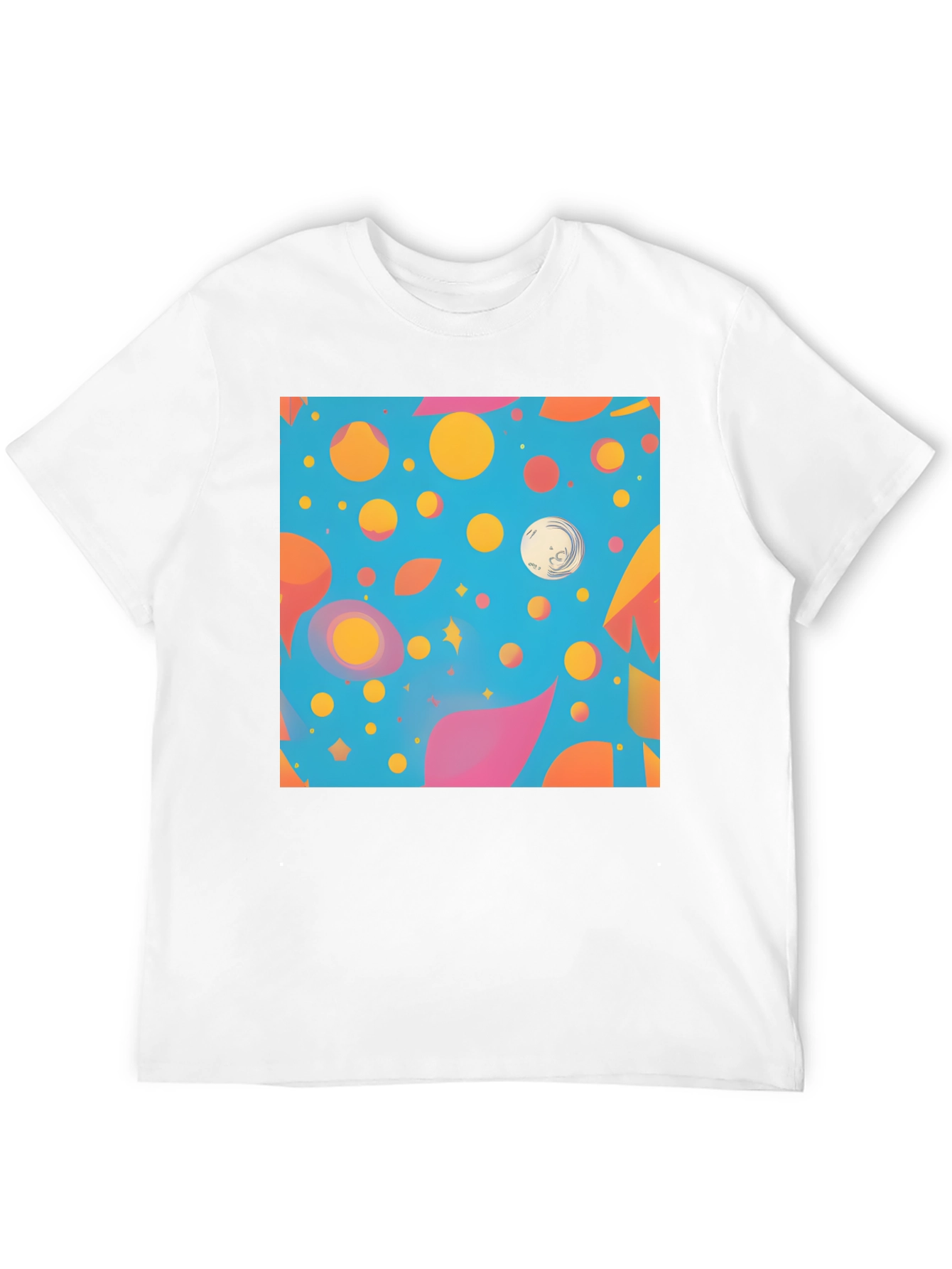 Black Funky Pattern T-Shirt: Colorful Abstract Design view 12