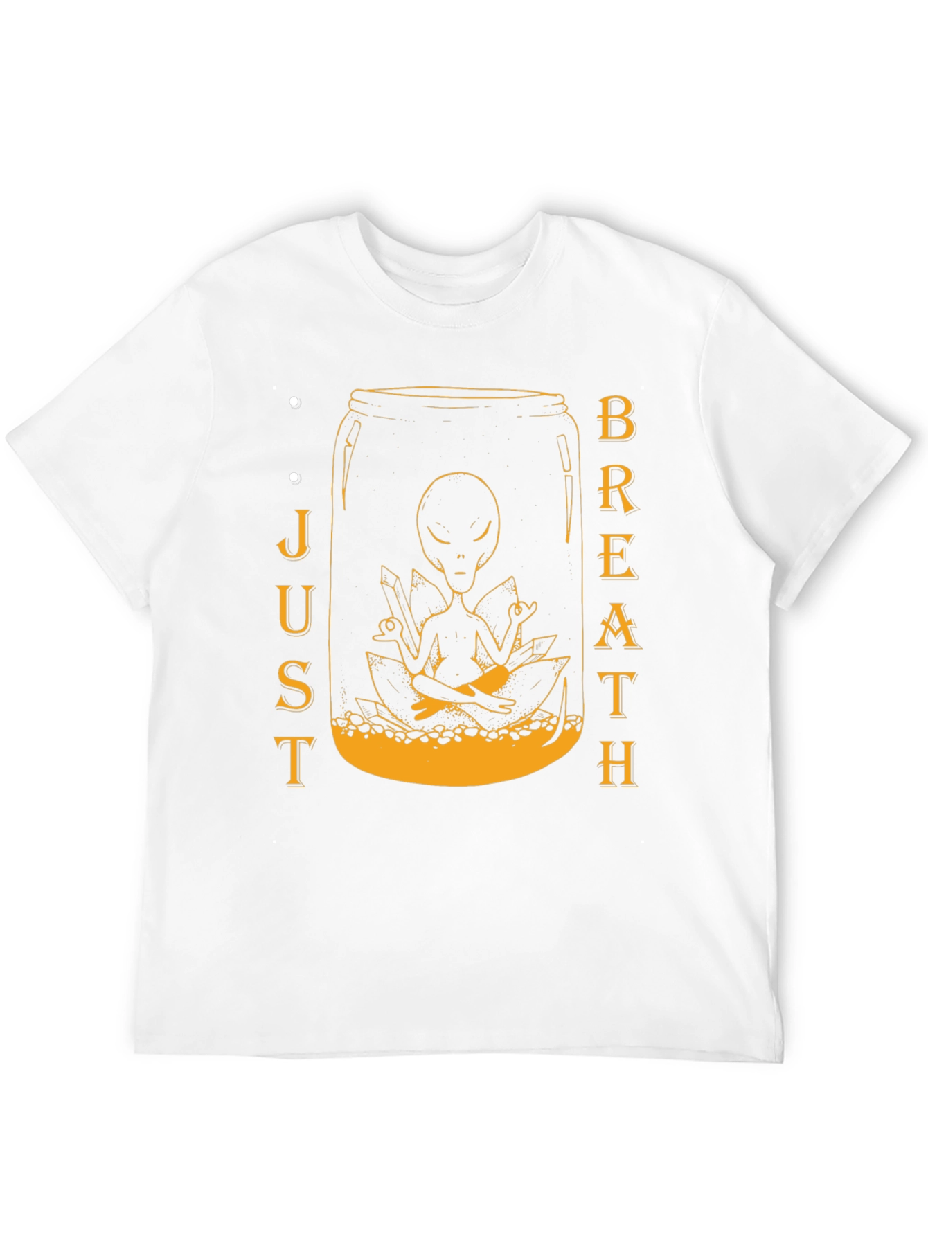 Black Alien Meditation Jar Graphic Tee - Just Breathe T-Shirt view 12