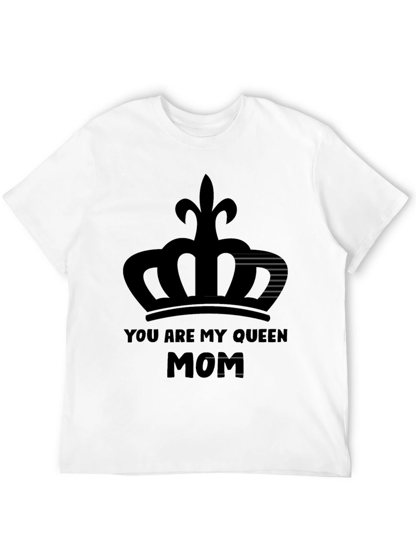 Black You Are My Queen Mom Black Graphic T-Shirt view 12
