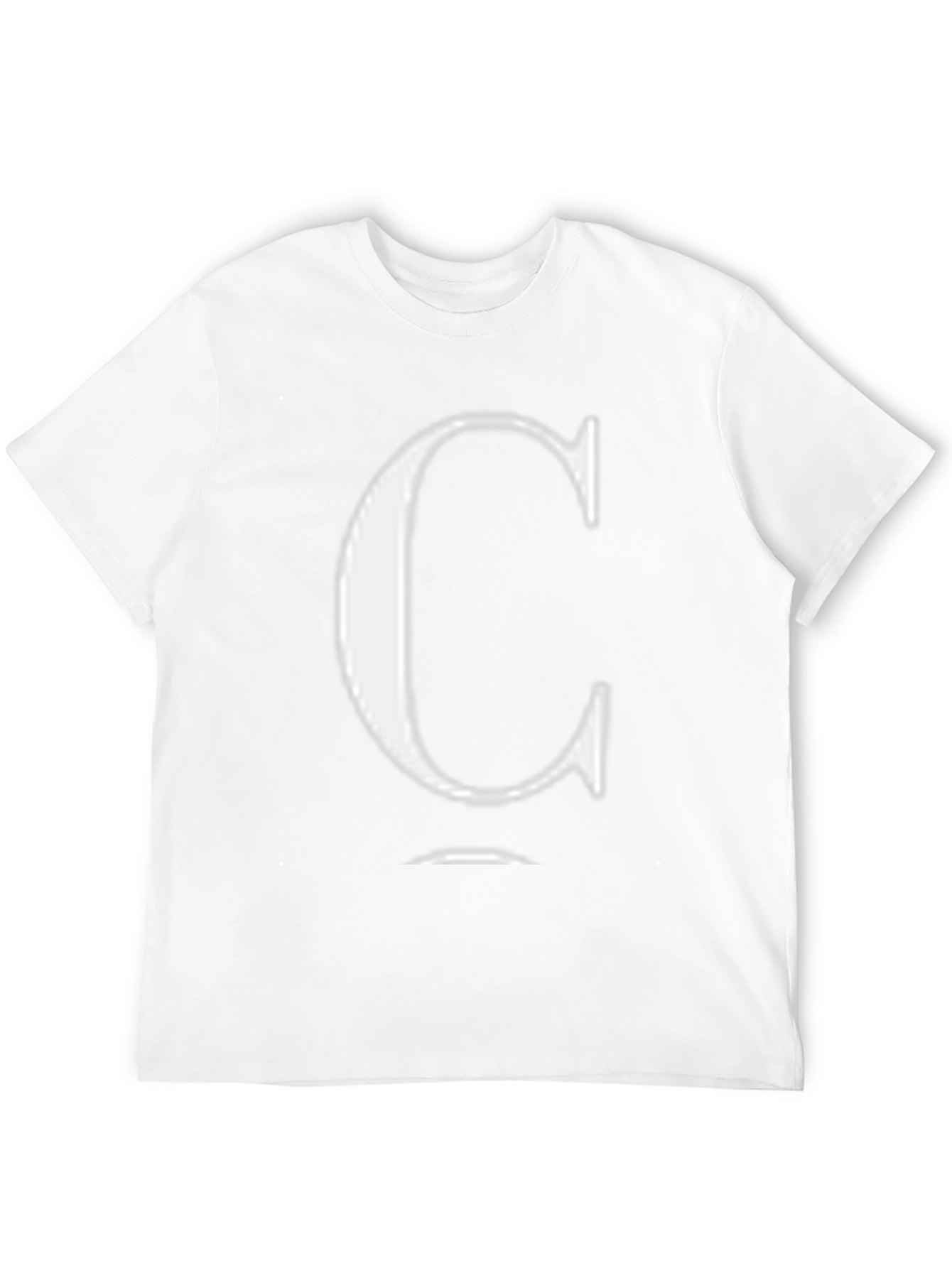 Black Bold 'C' Graphic Tee - Stylish Unisex Black T-Shirt view 12