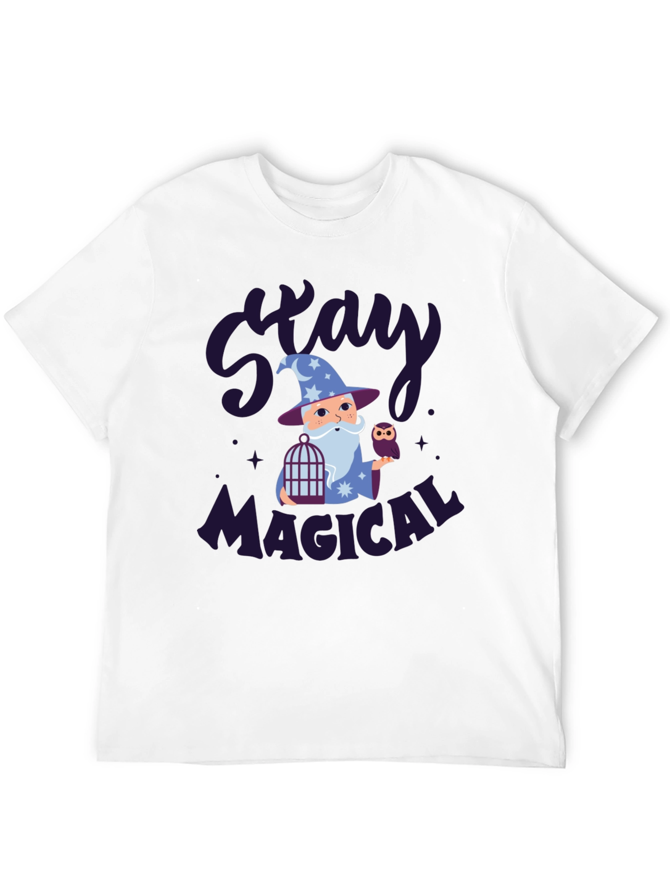 Black Stay Magical Wizard Graphic Tee Shirt view 12