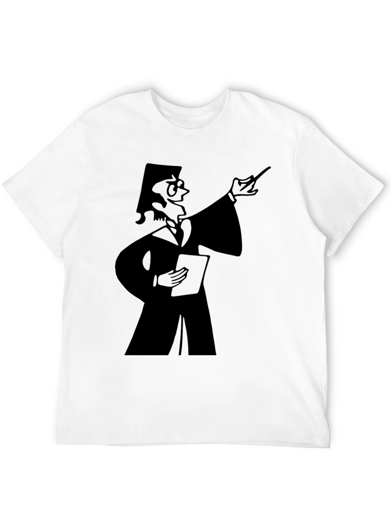 Professor Graphic Tee - Black Cotton T-Shirt - 12